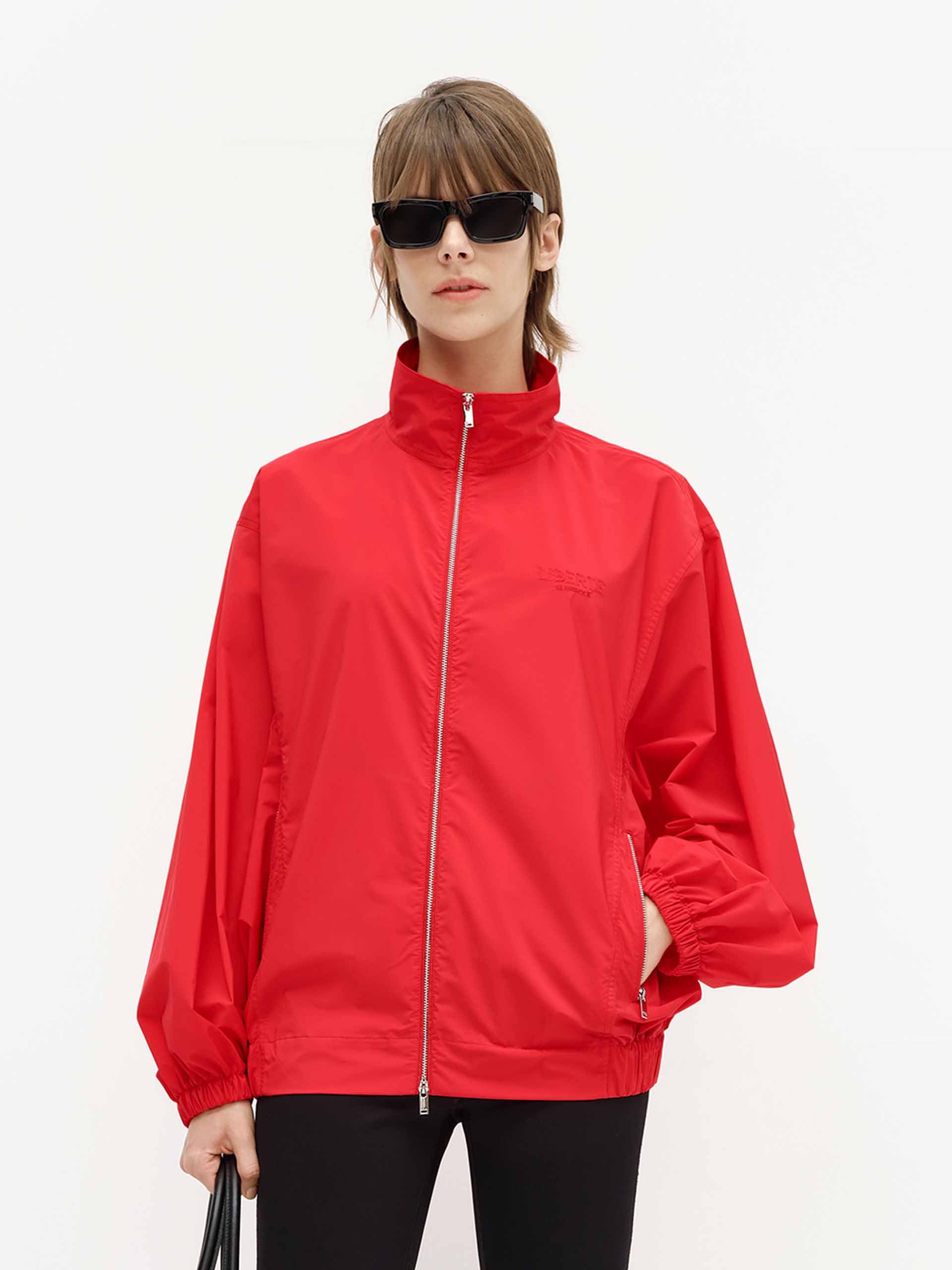 Volume Sleeve Zipper Coat - Image 9