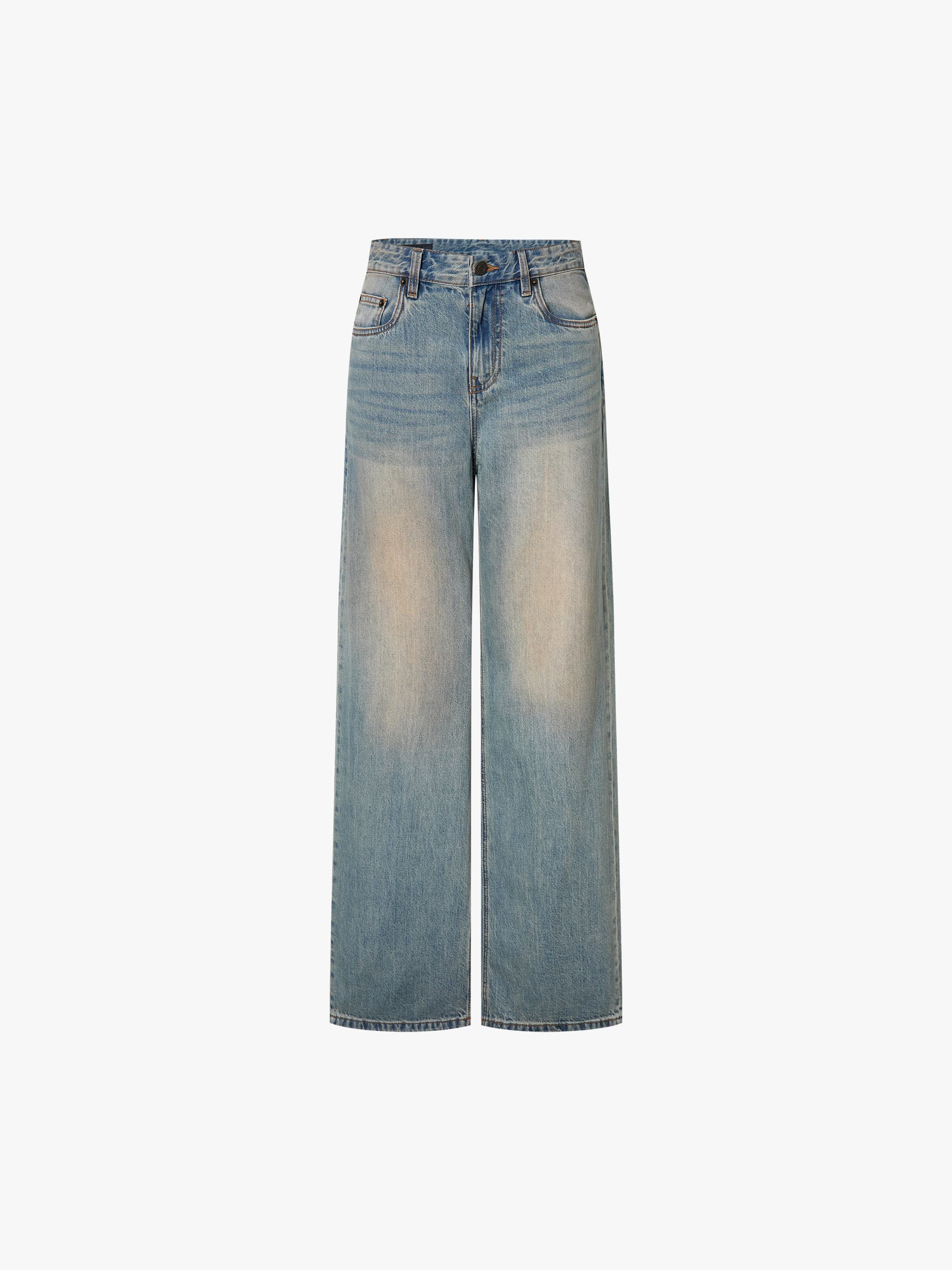 Washed Straight-Leg Jeans - Image 5