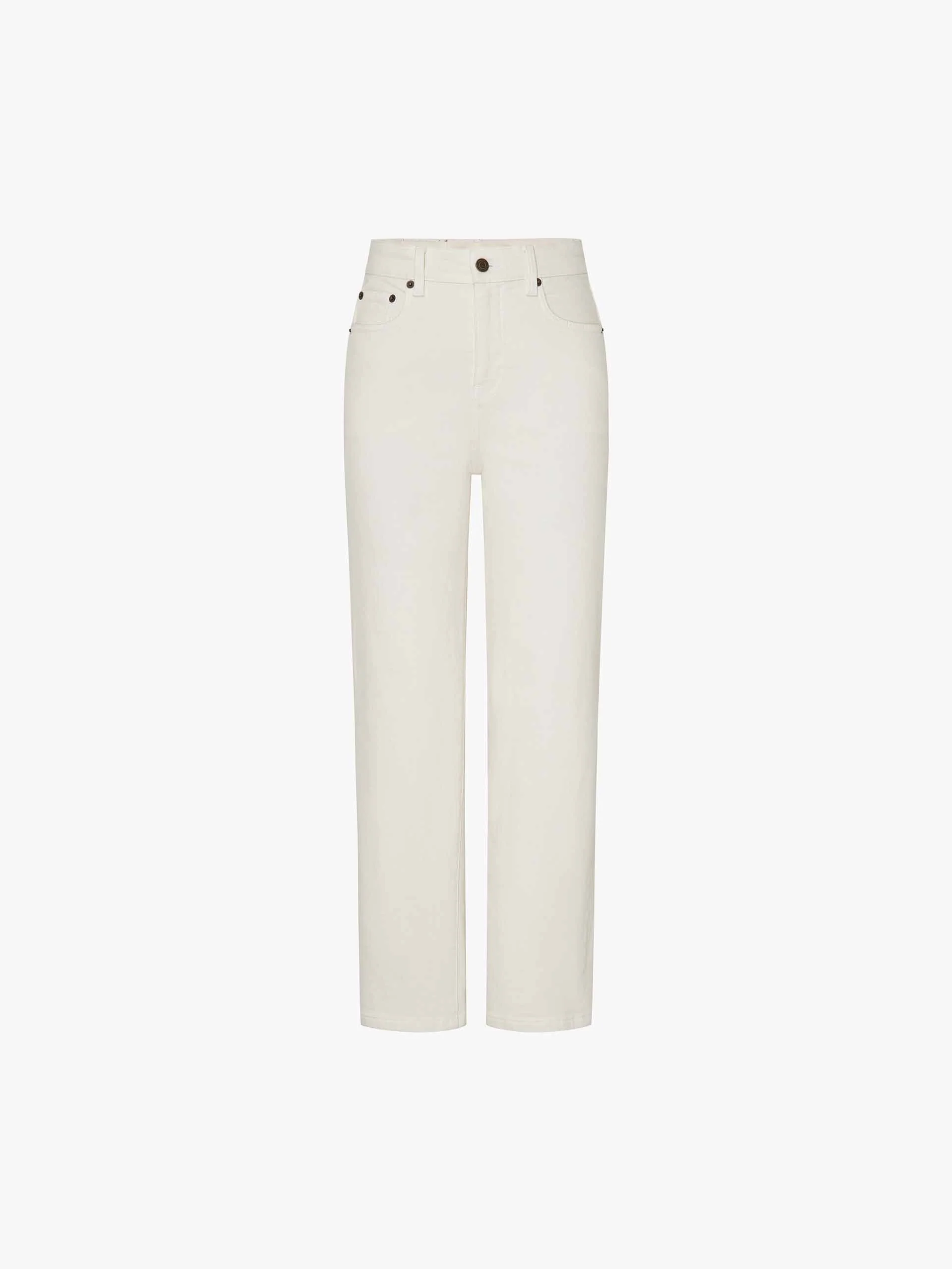 White Tapered Ankle Jeans - Image 5