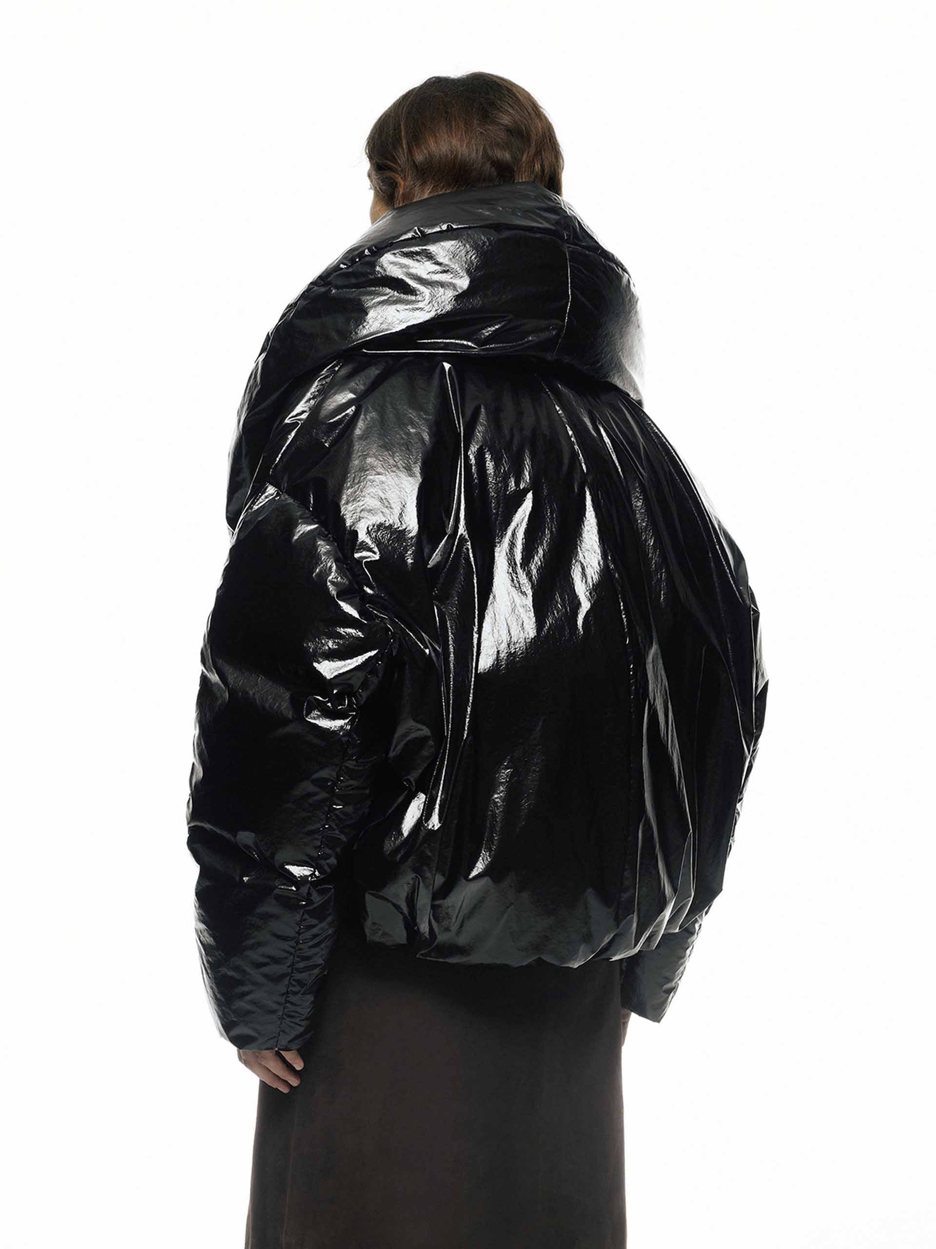 Wide Collar Cropped Jacket - Image 8