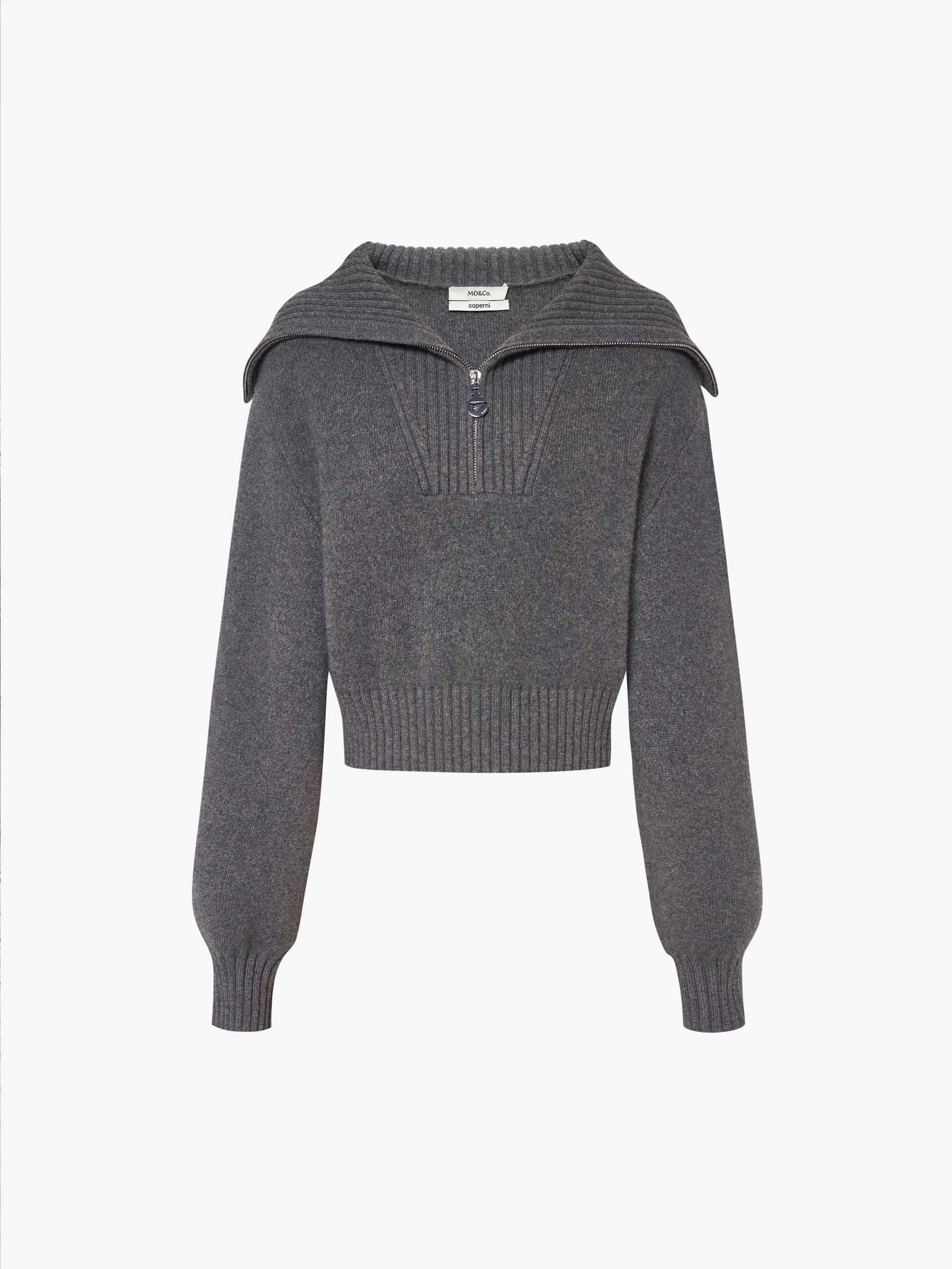 Wide Lapel Knitted Sweater - Image 13