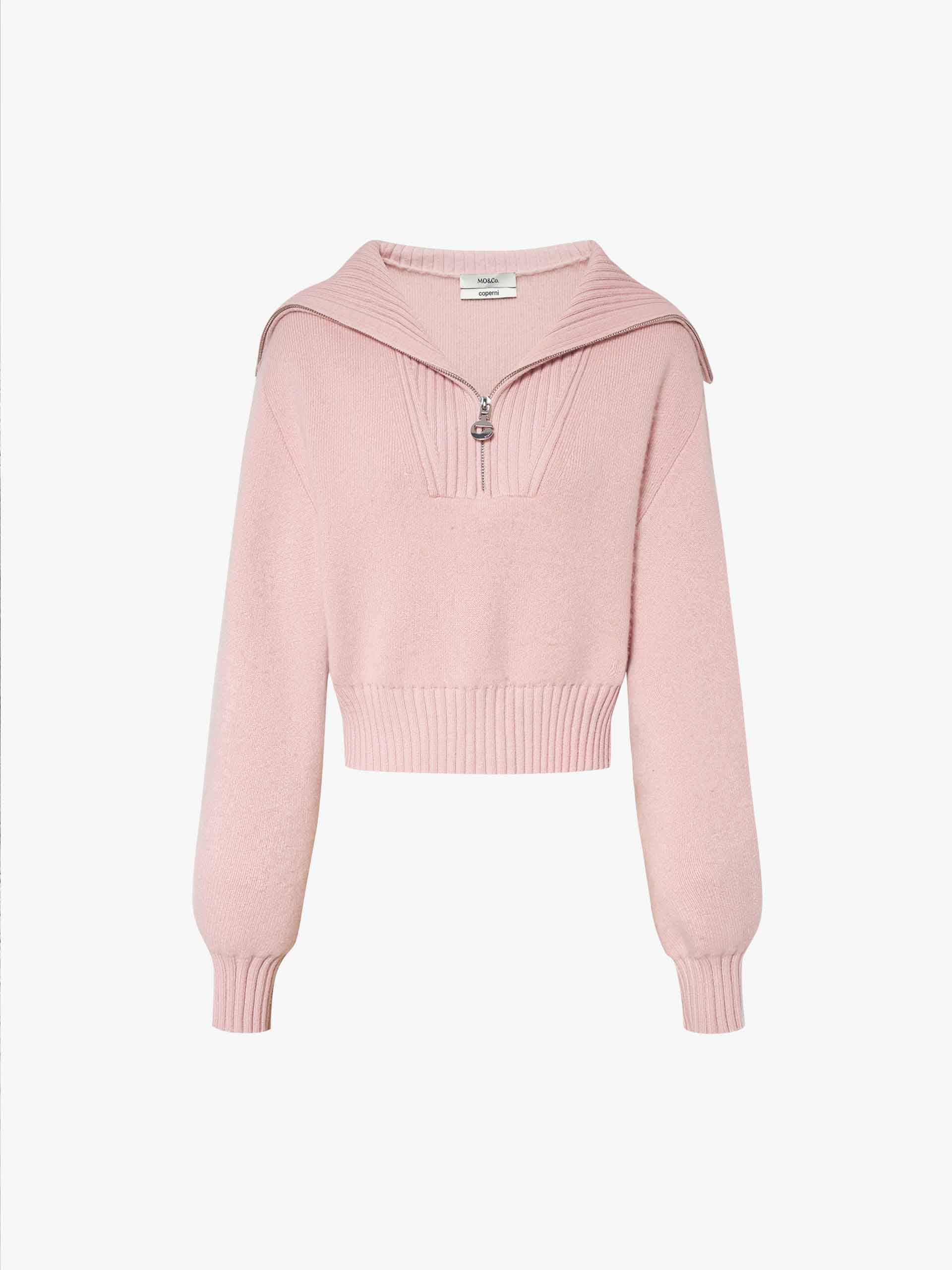 Wide Lapel Knitted Sweater - Image 5