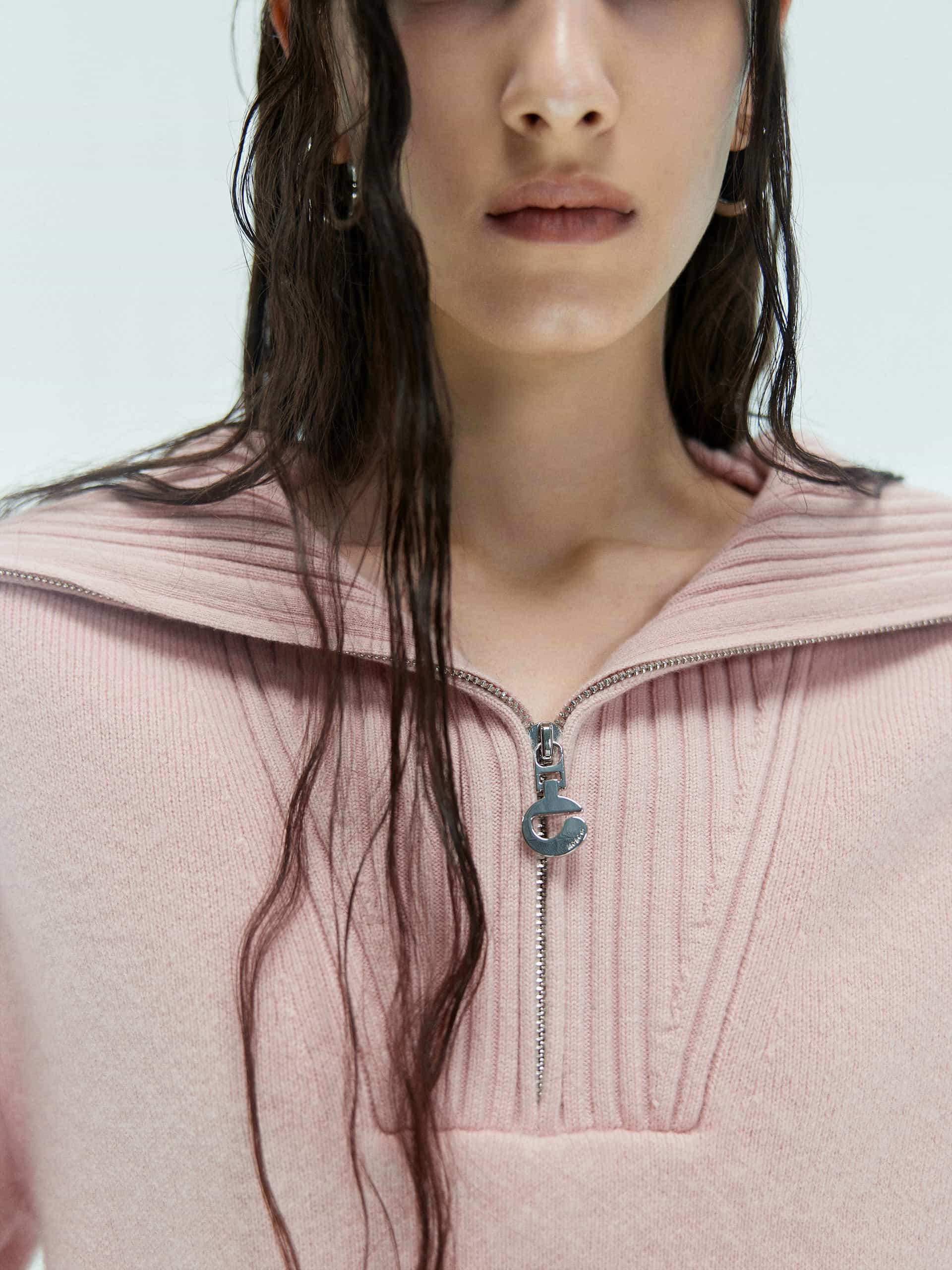 Wide Lapel Knitted Sweater - Image 7