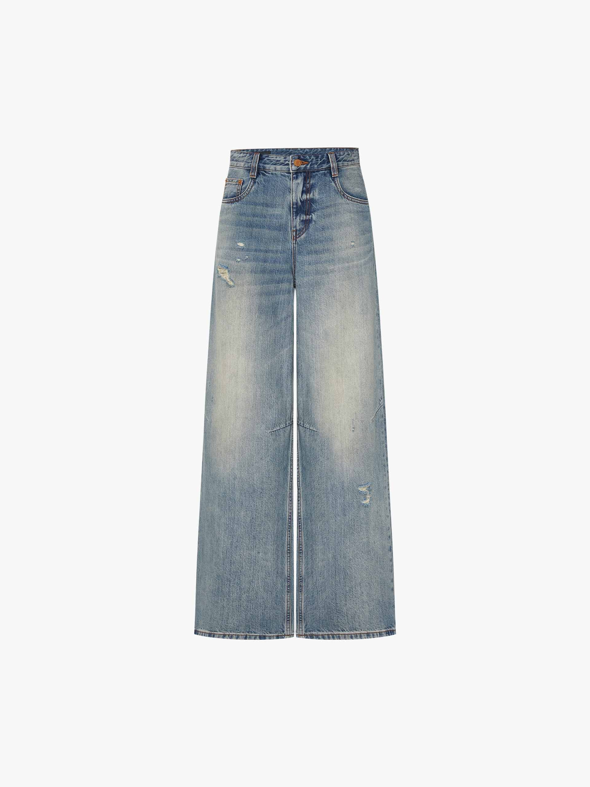 Wide Leg Blue Denim Jeans - Image 5
