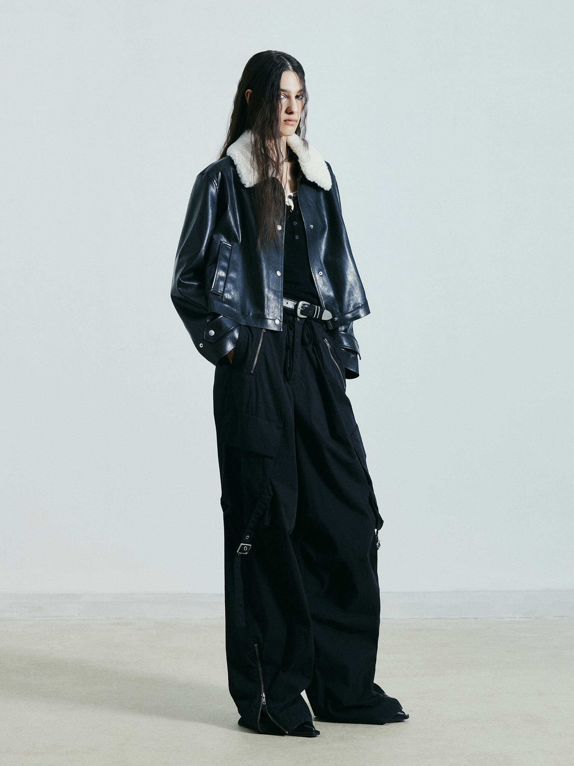 Wide Leg Cargo Pants - Image 11