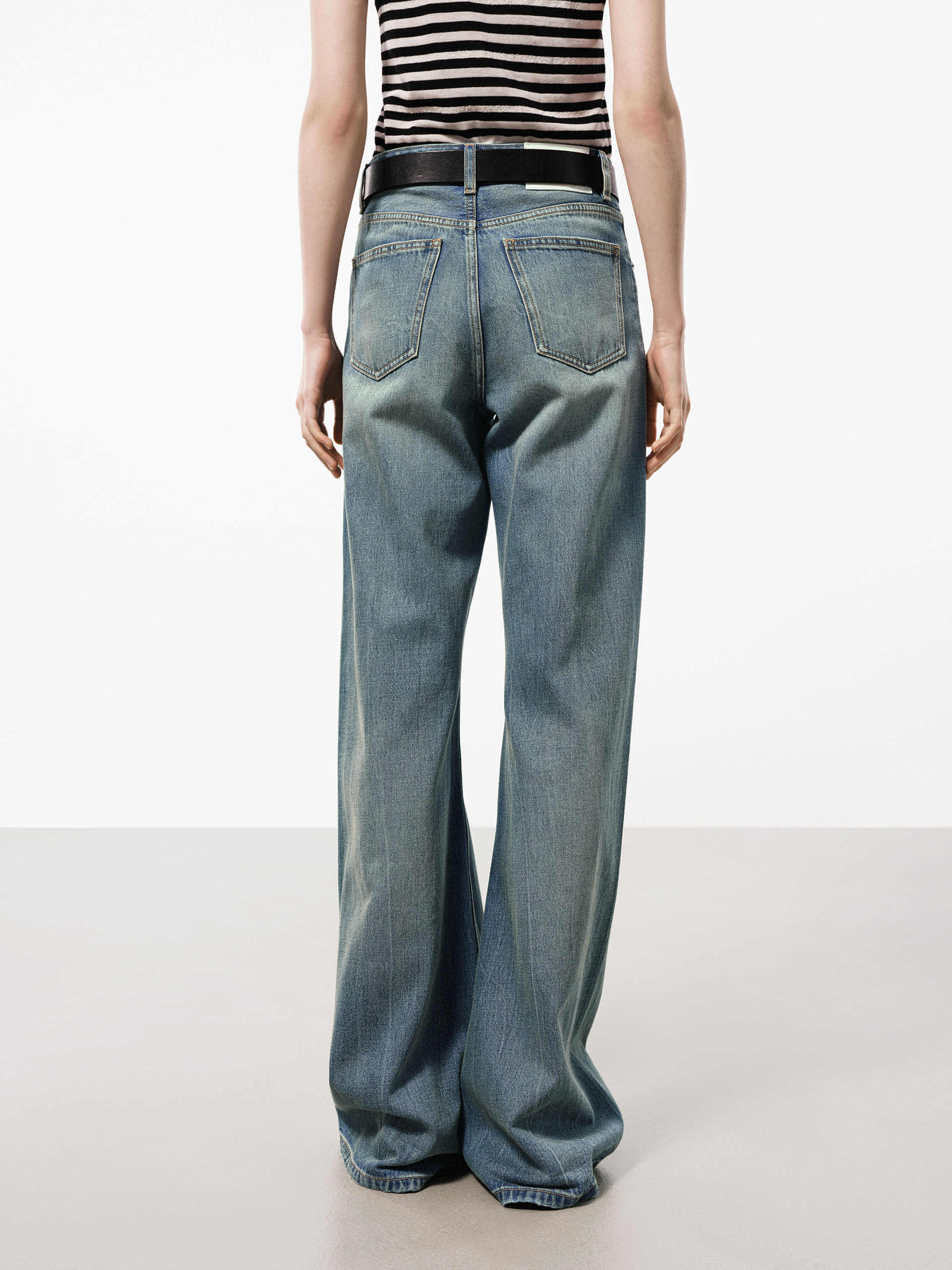 Wide Leg Cotton Jeans - Image 3