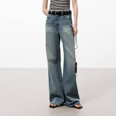Wide Leg Cotton Jeans - Image 6