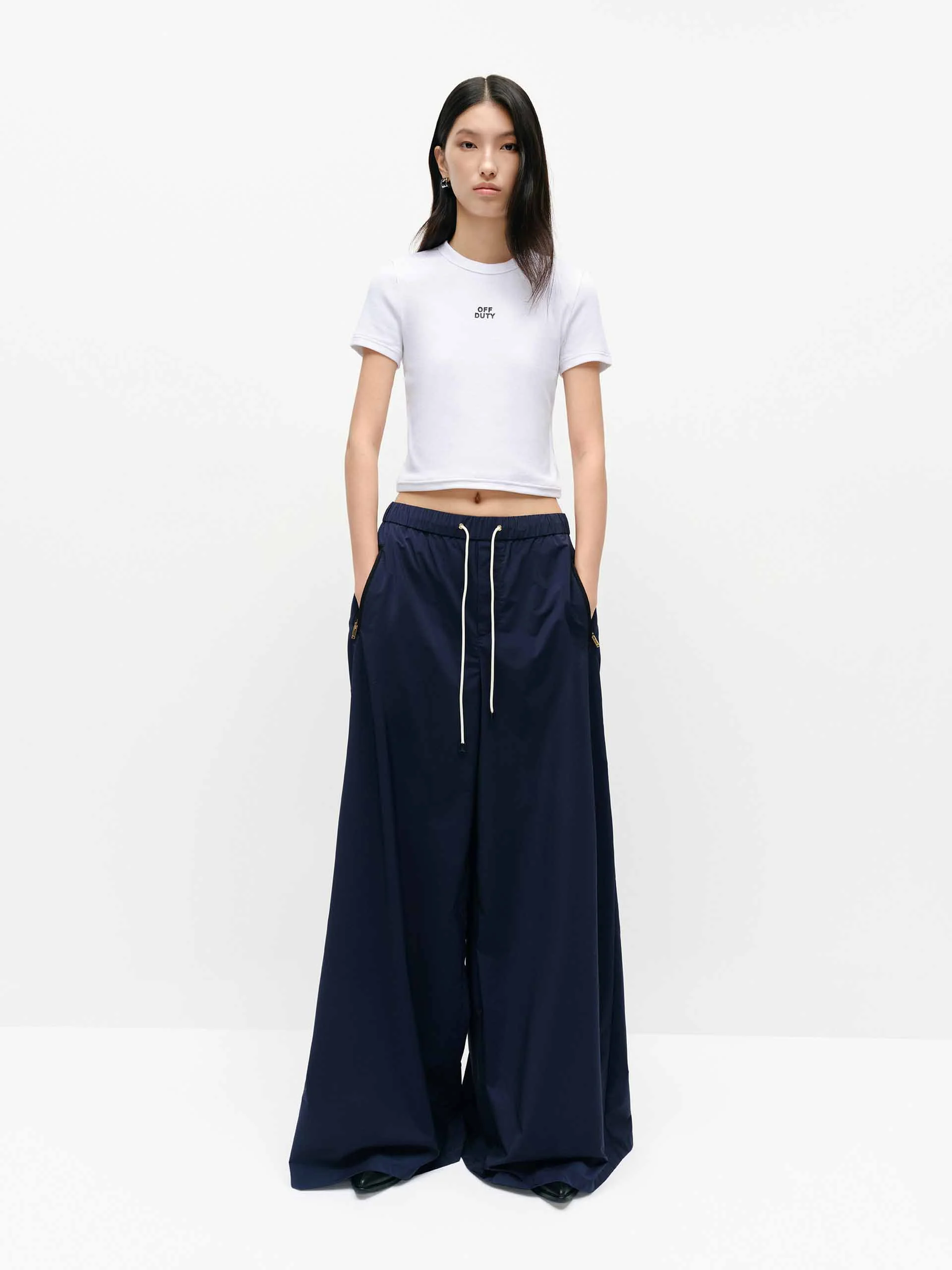 Wide Leg Drawstring Pants - Image 2