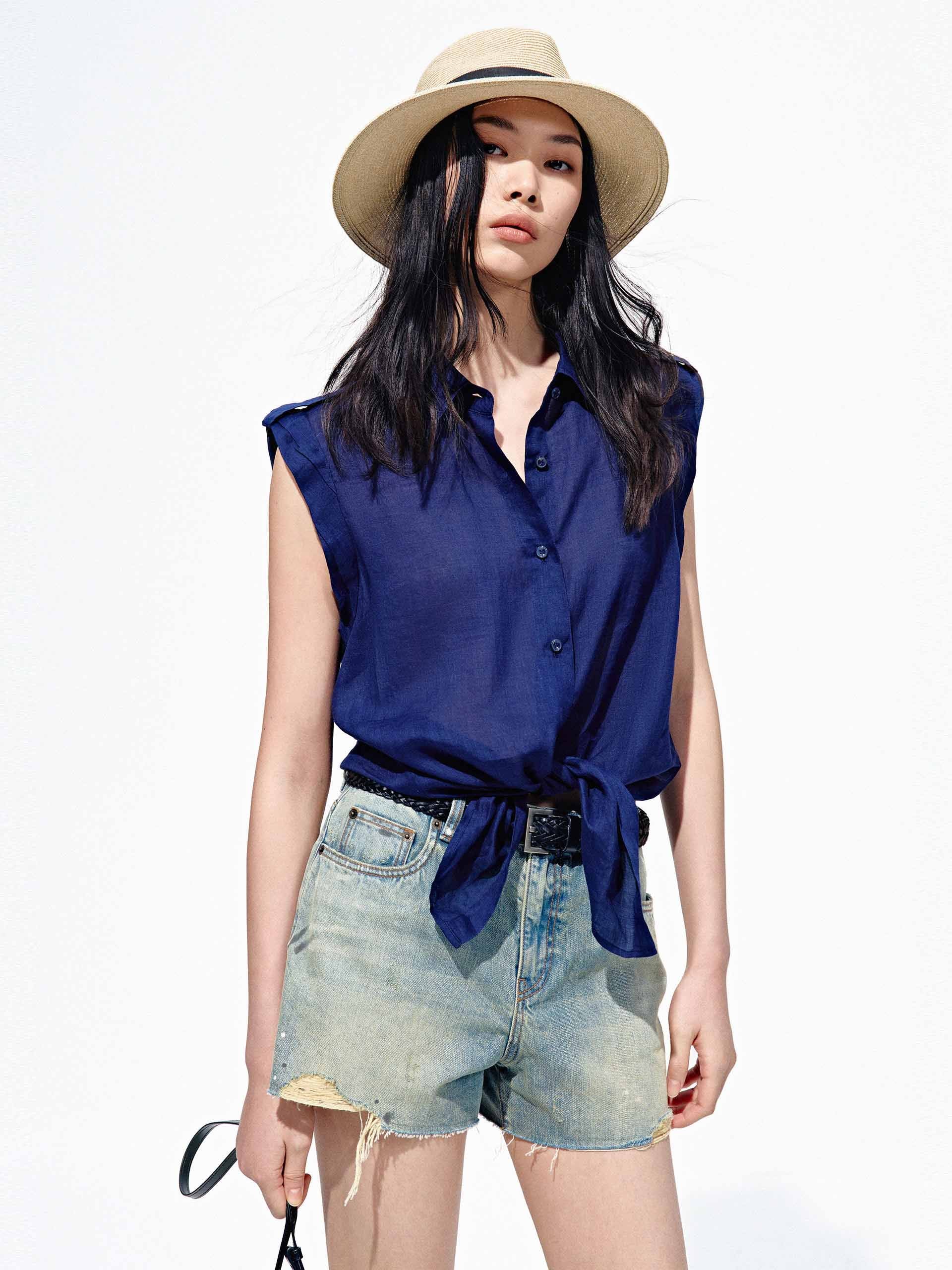 Wide Shoulder Ramie Shirt - Image 11