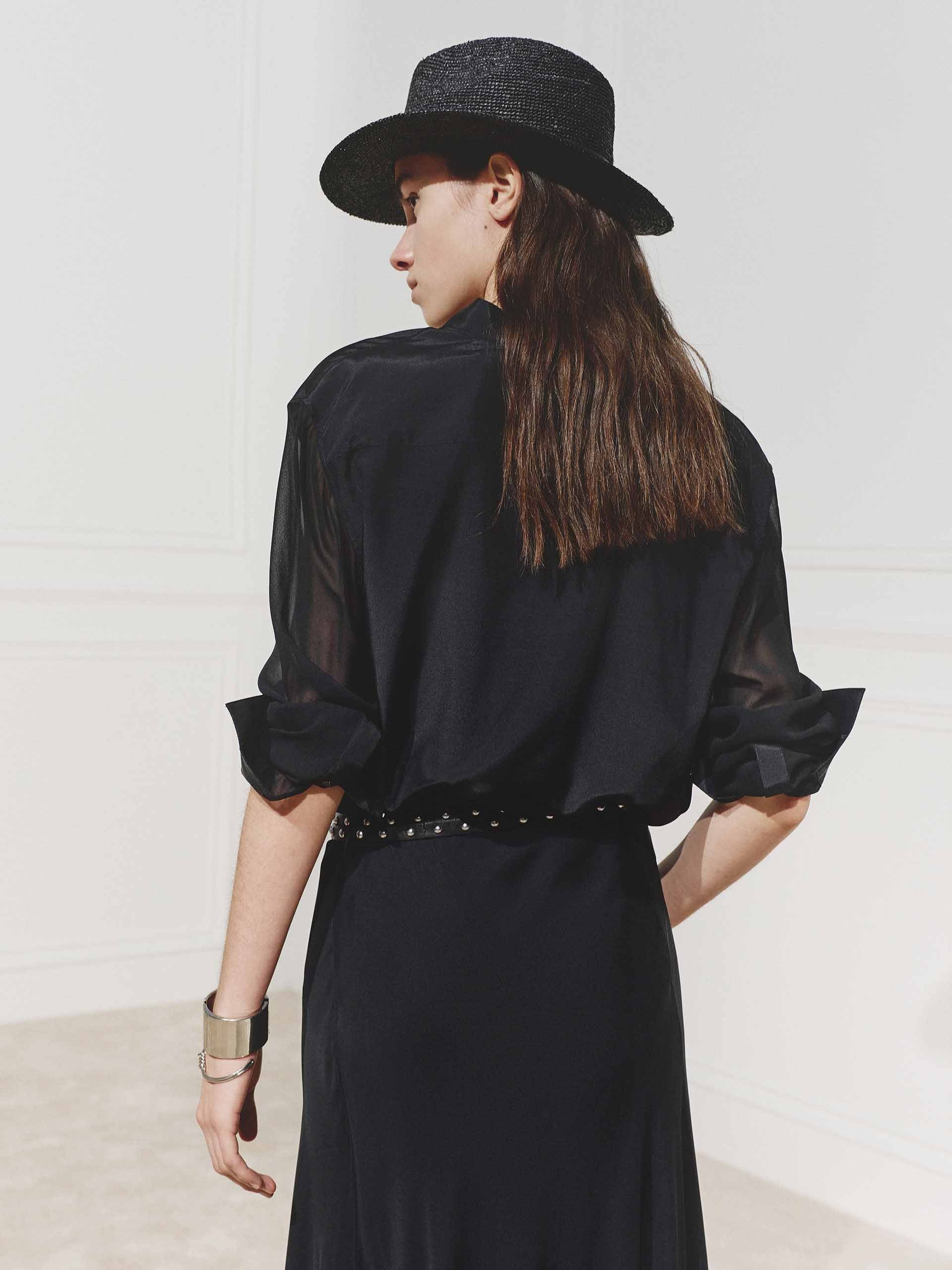 Wing Collar Silk Shirt - Image 13