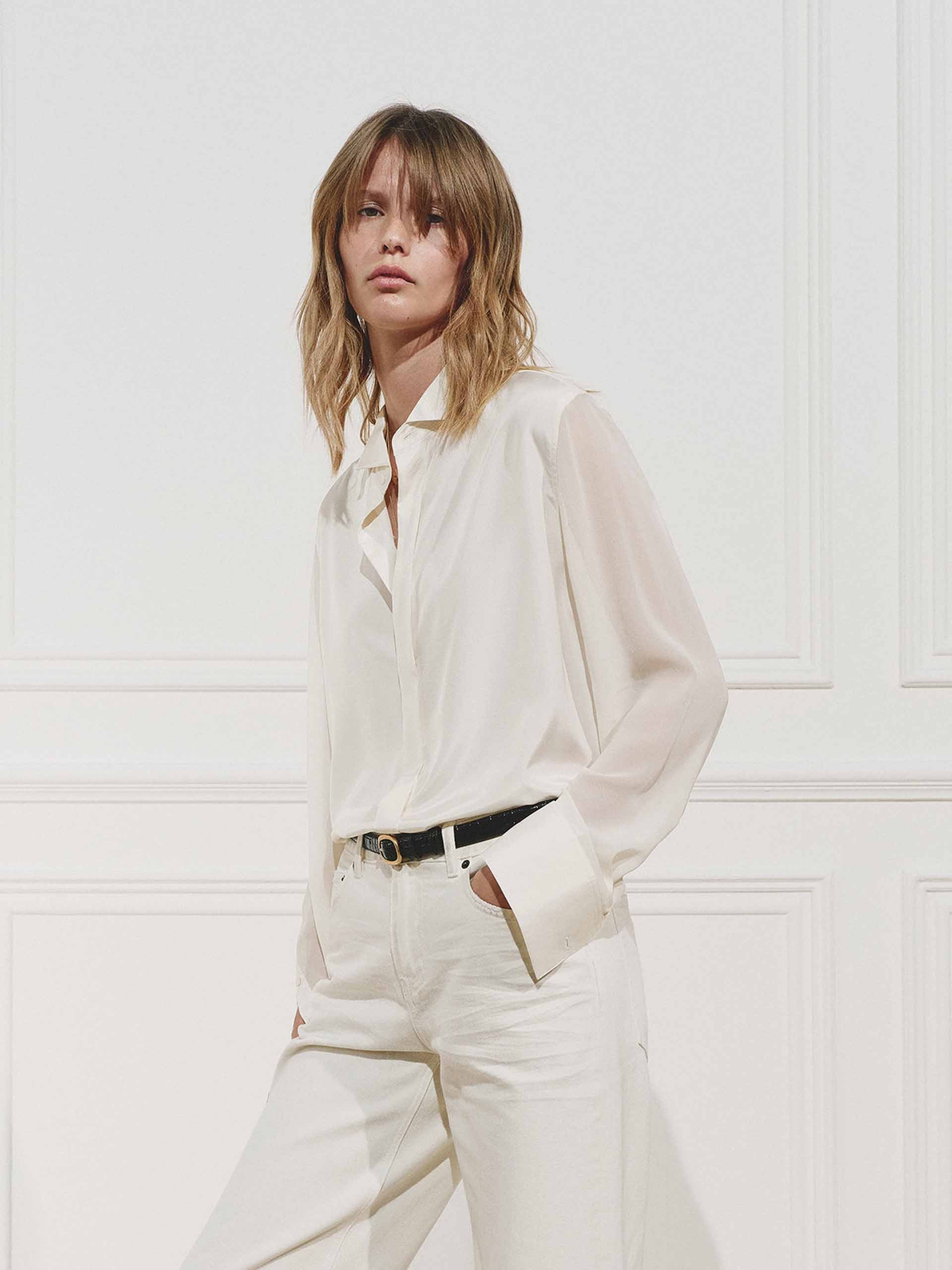 Wing Collar Silk Shirt - Image 7