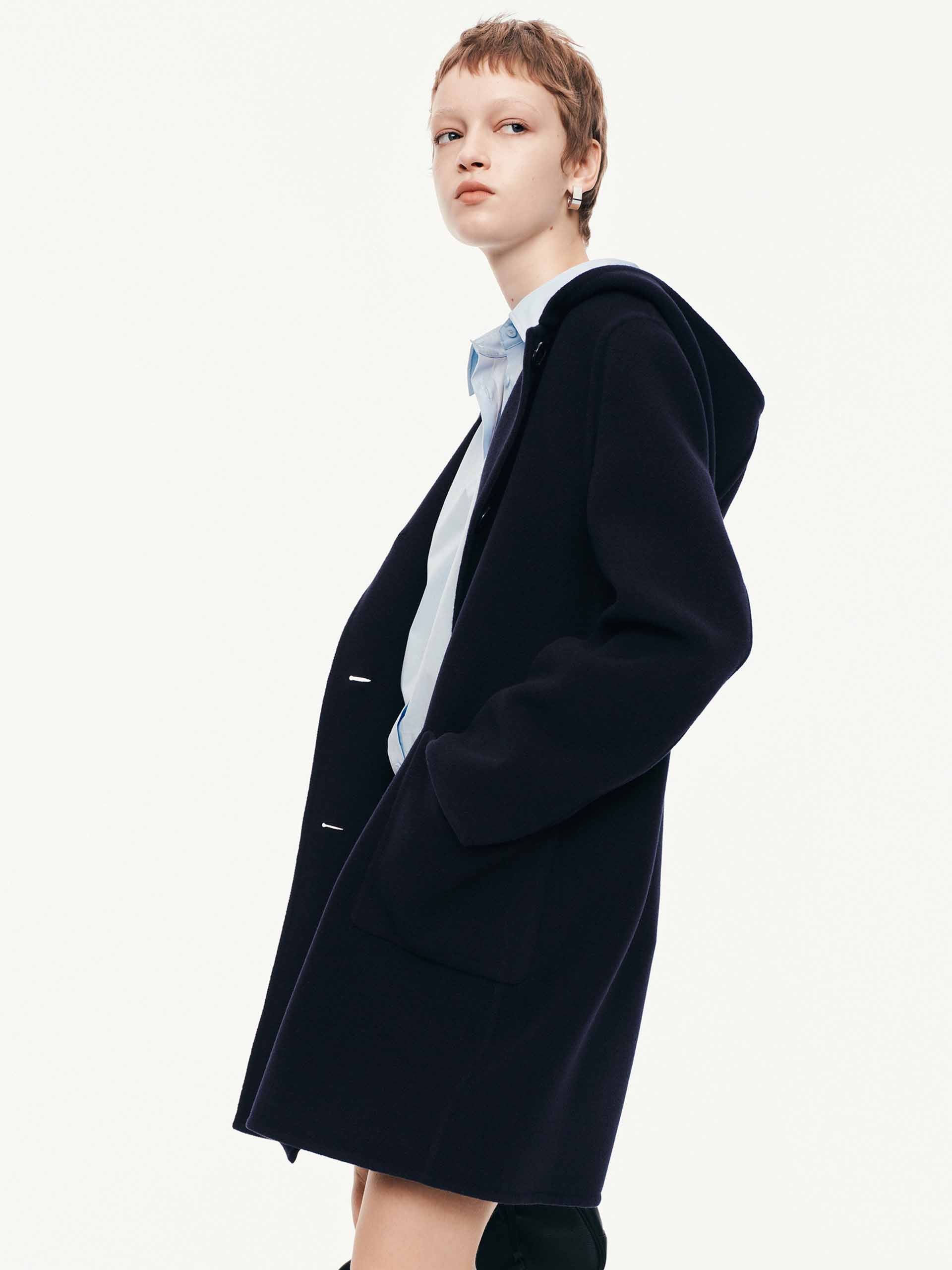 With Belt Hooded Coat - Image 3