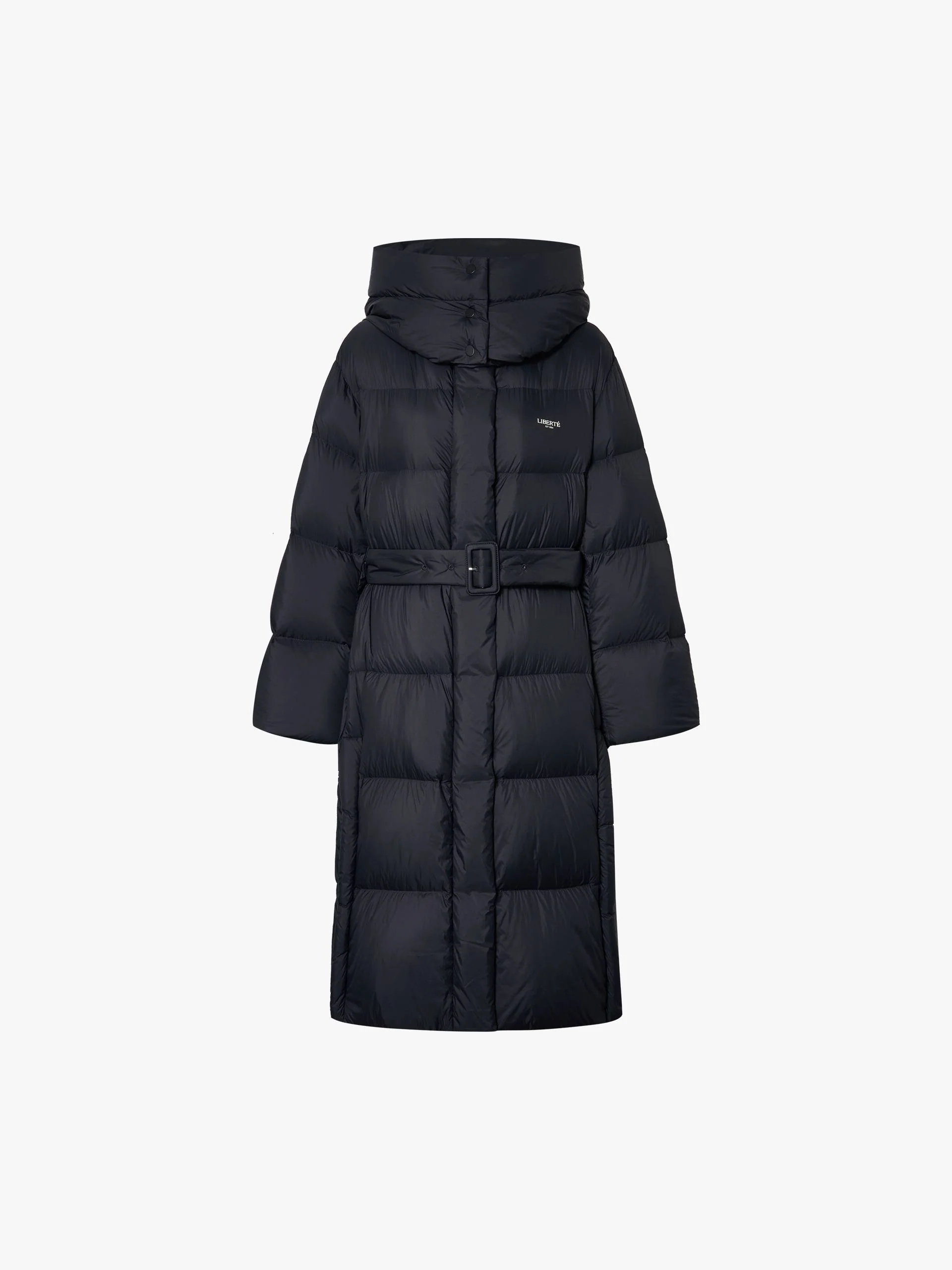 With Belt Longline Down Jacket - Image 13