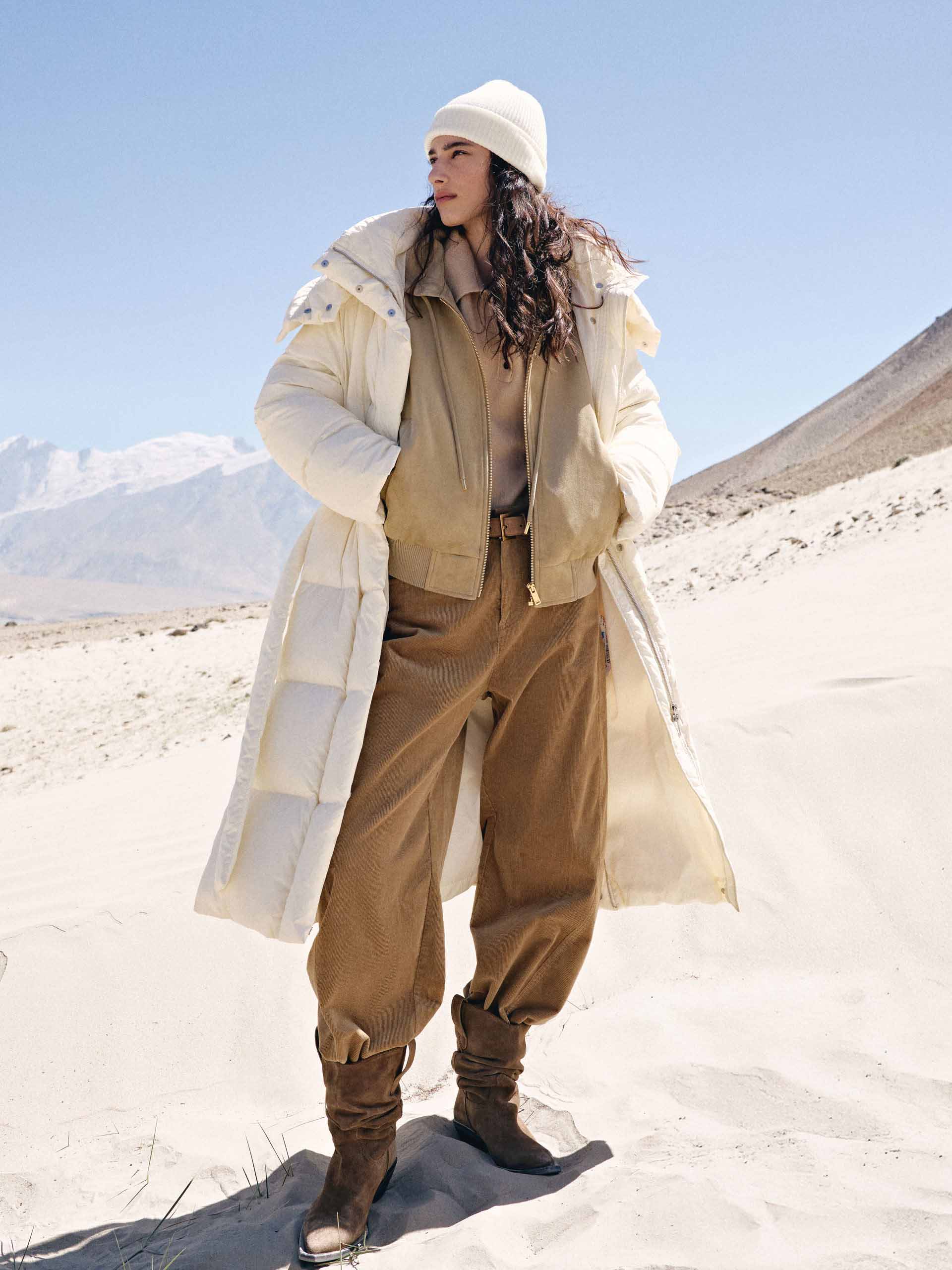 With Belt Longline Down Jacket - Image 2