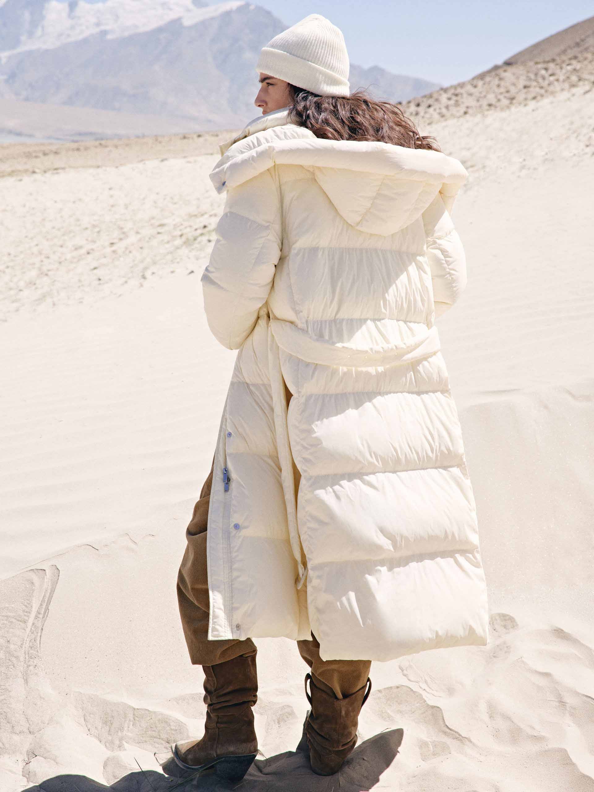 With Belt Longline Down Jacket - Image 6