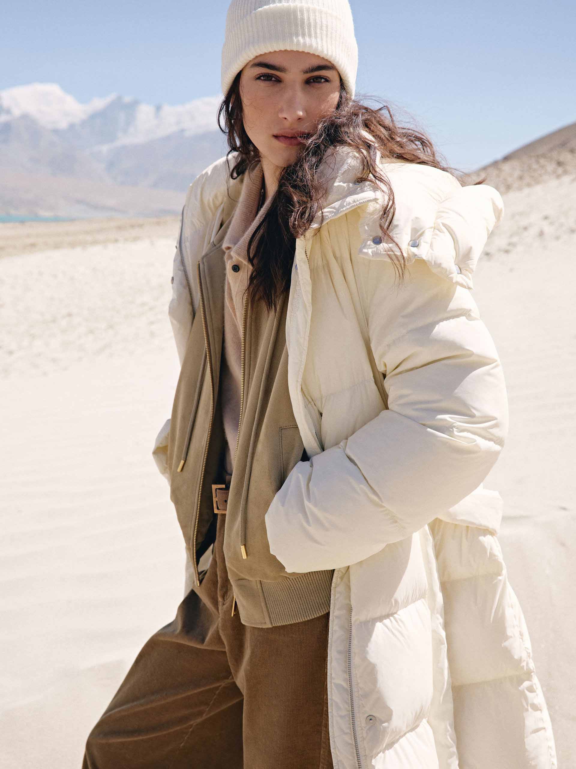 With Belt Longline Down Jacket - Image 7