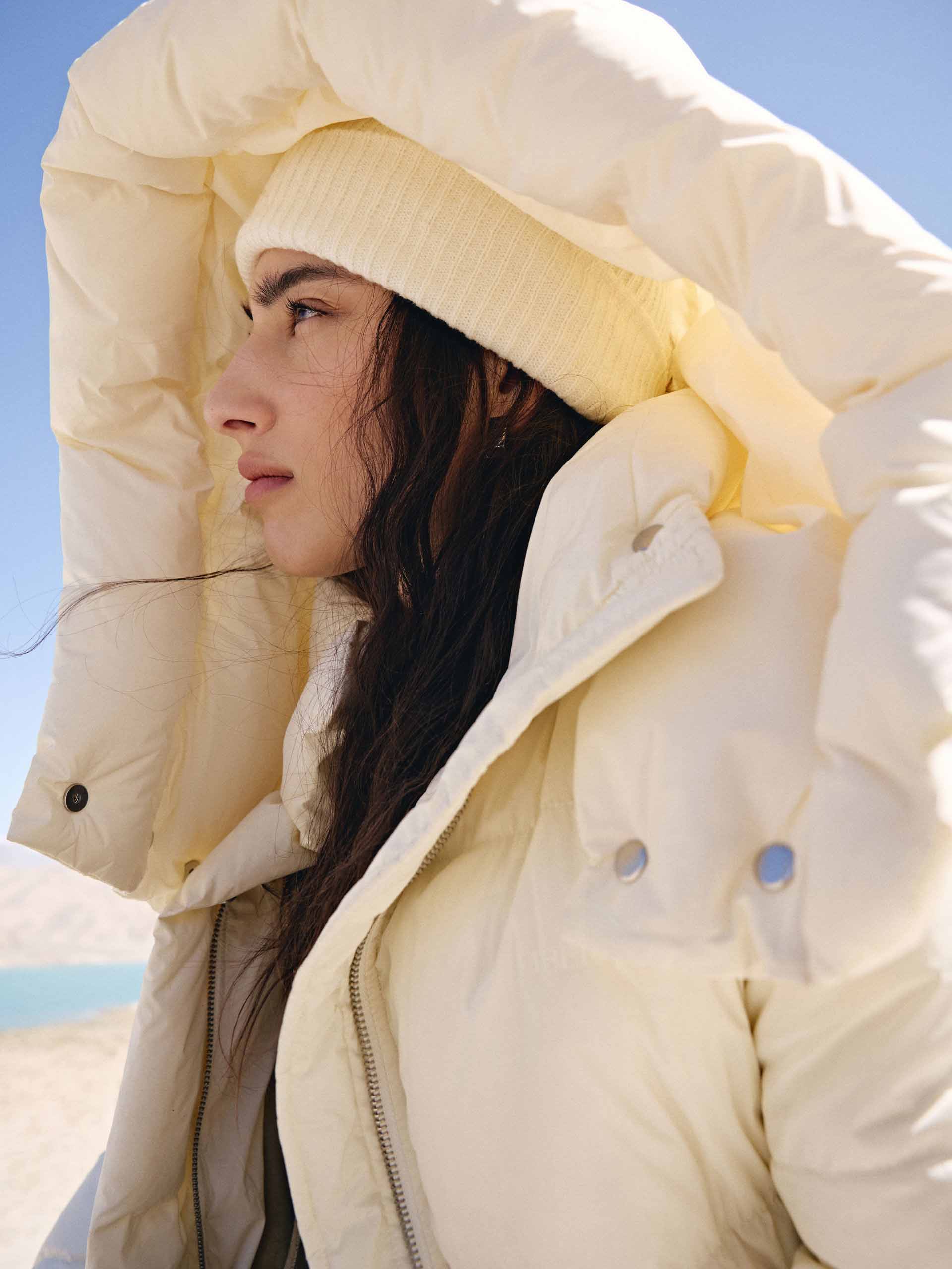 With Belt Longline Down Jacket - Image 8