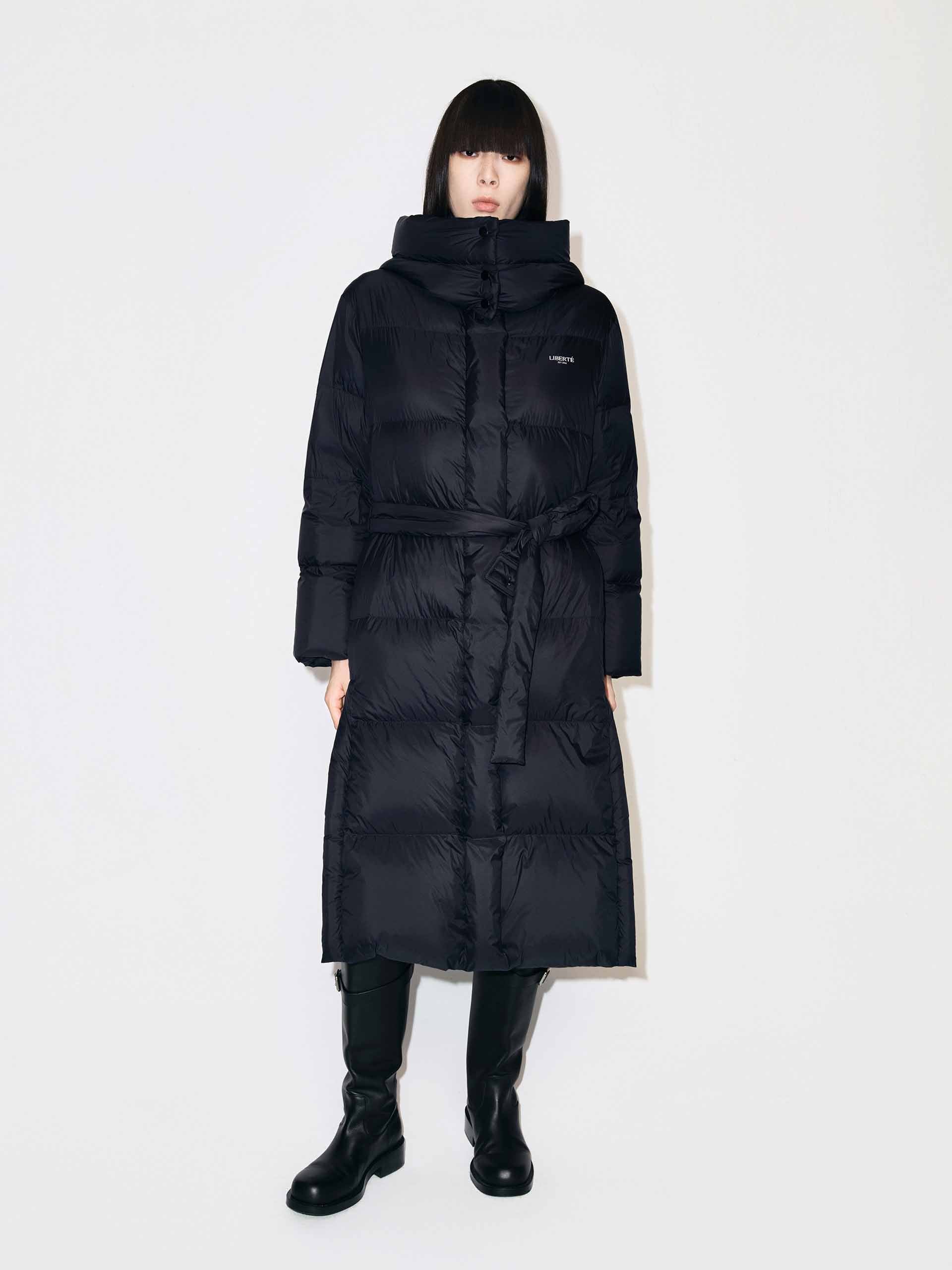 With Belt Longline Down Jacket - Image 9