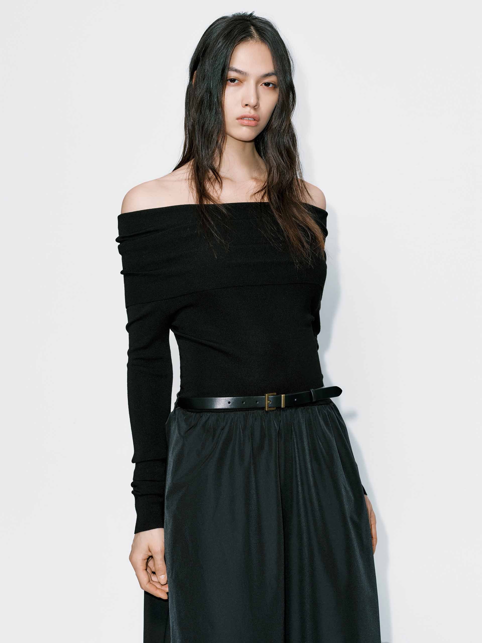Belted Off Shoulder Dress - Image 7
