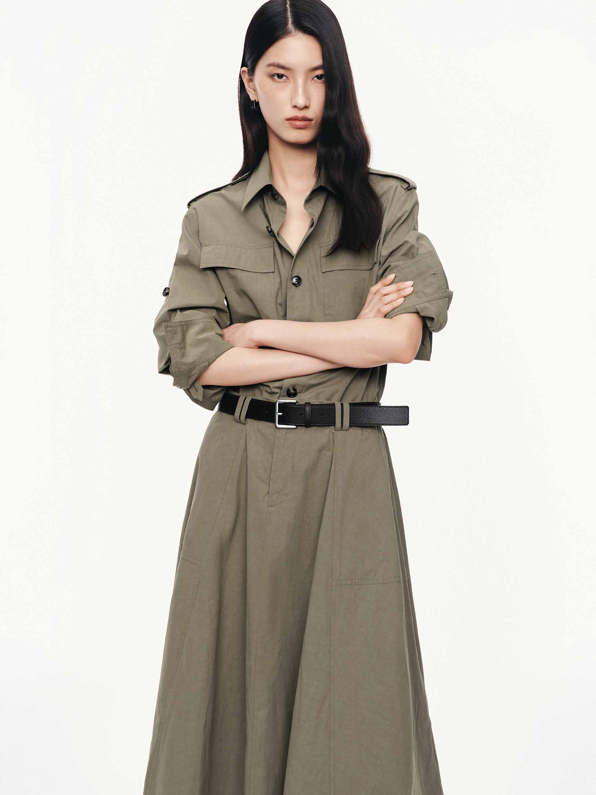 With Belt Trench Dress - Image 6
