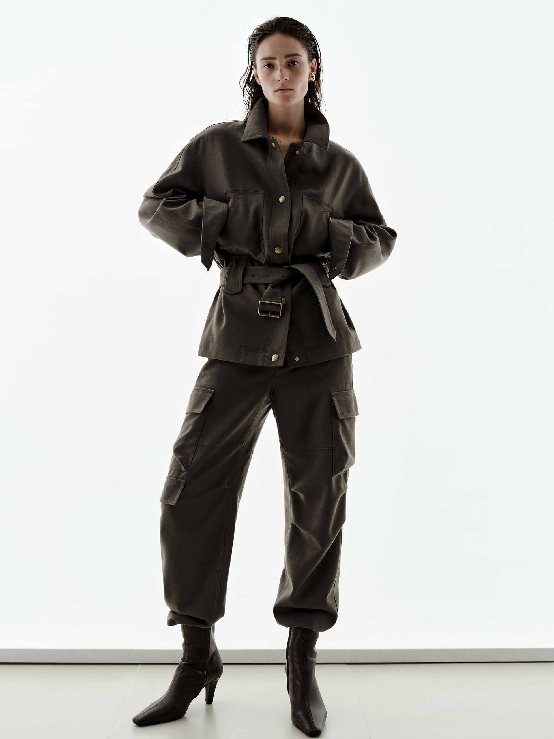 With Belt Wool Jacket - Image 2