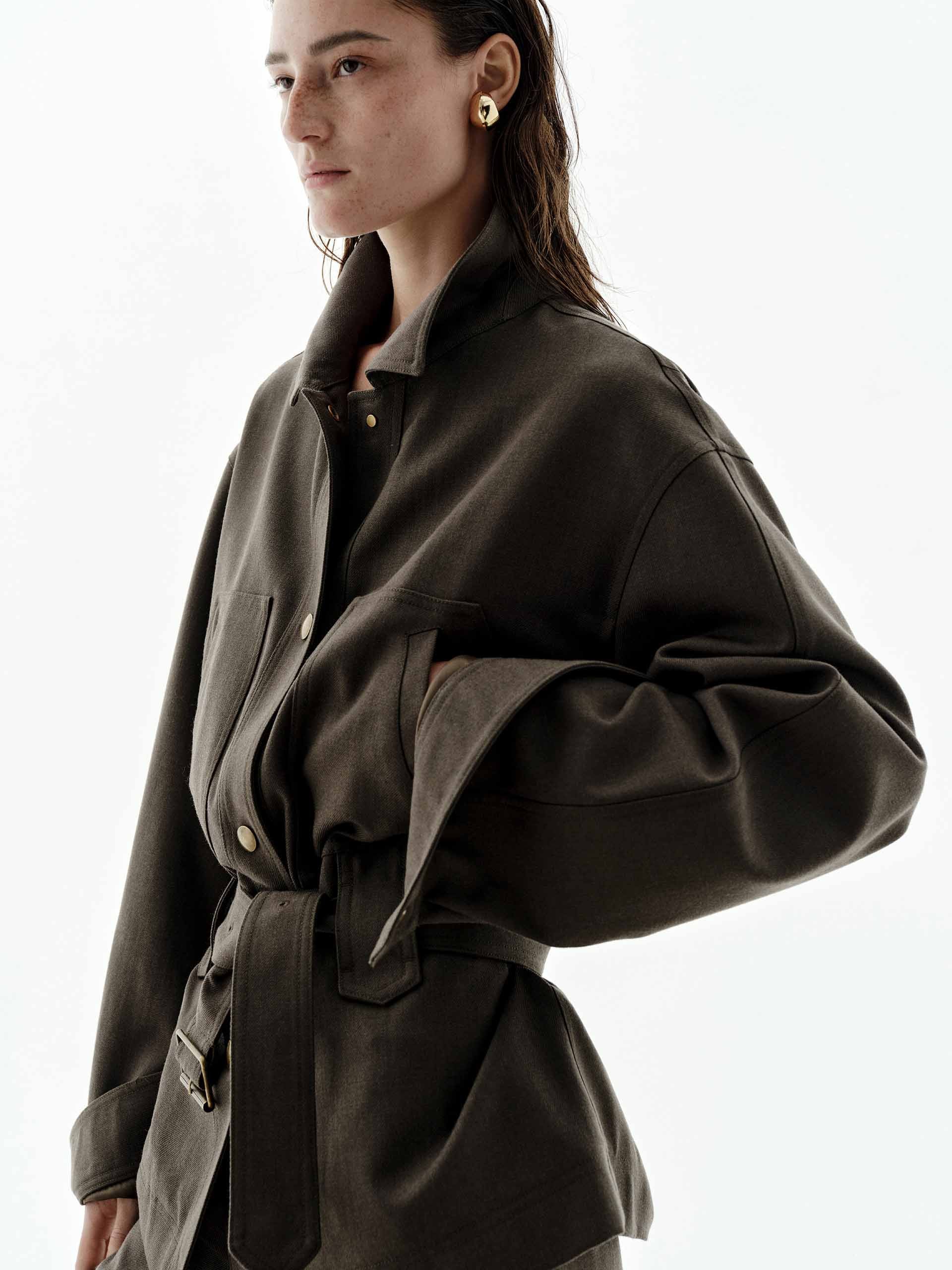 With Belt Wool Jacket - Image 6