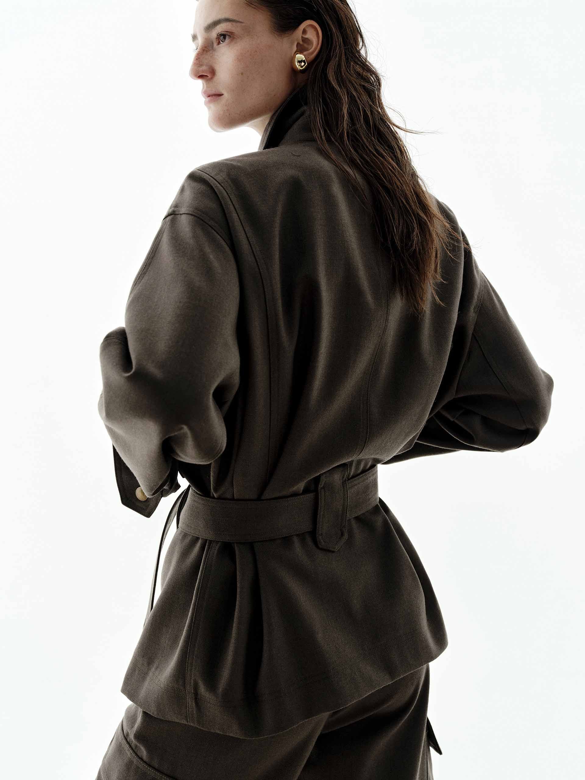 With Belt Wool Jacket - Image 7