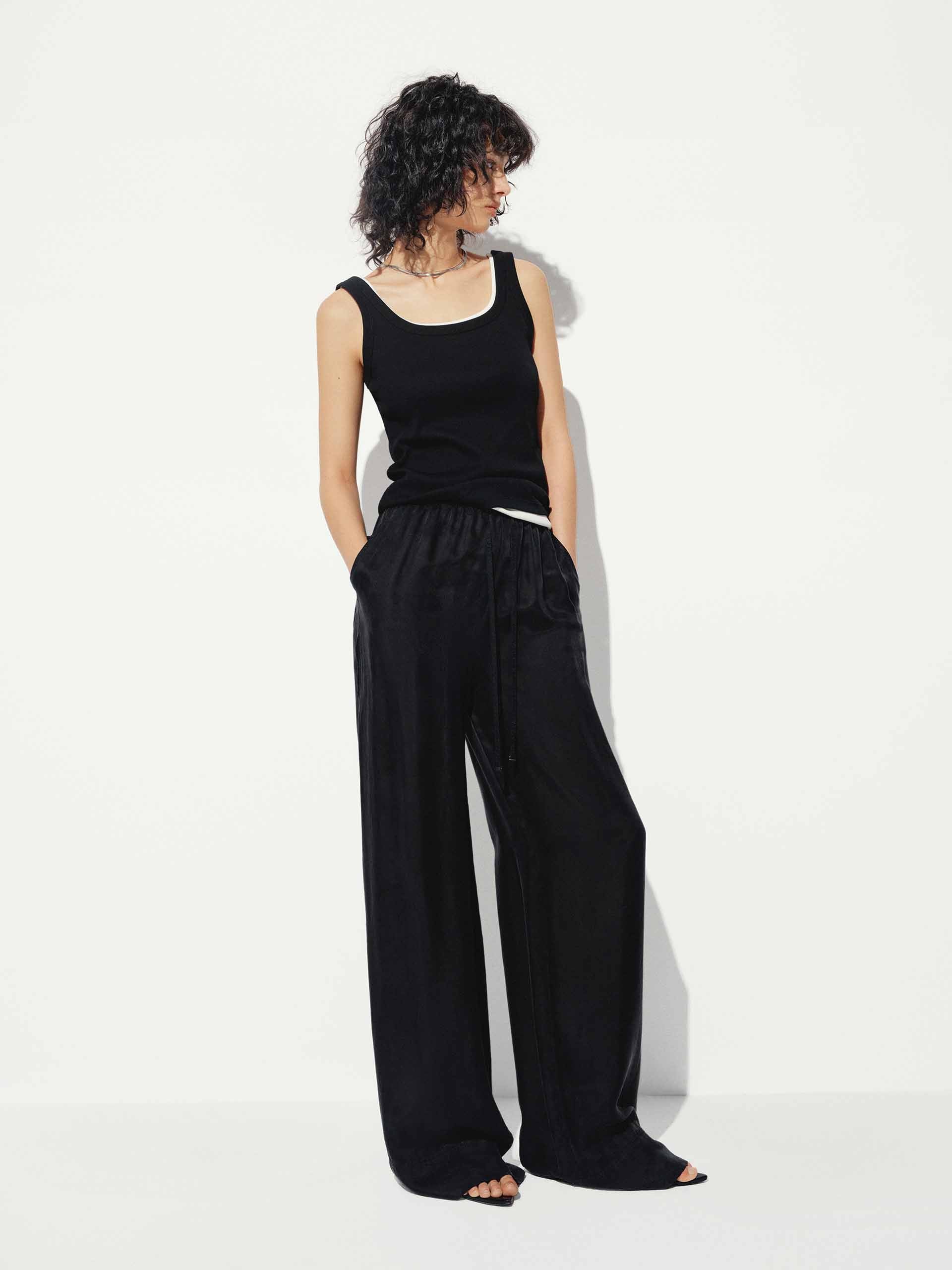 With Drawstring Straight Trousers - Image 2