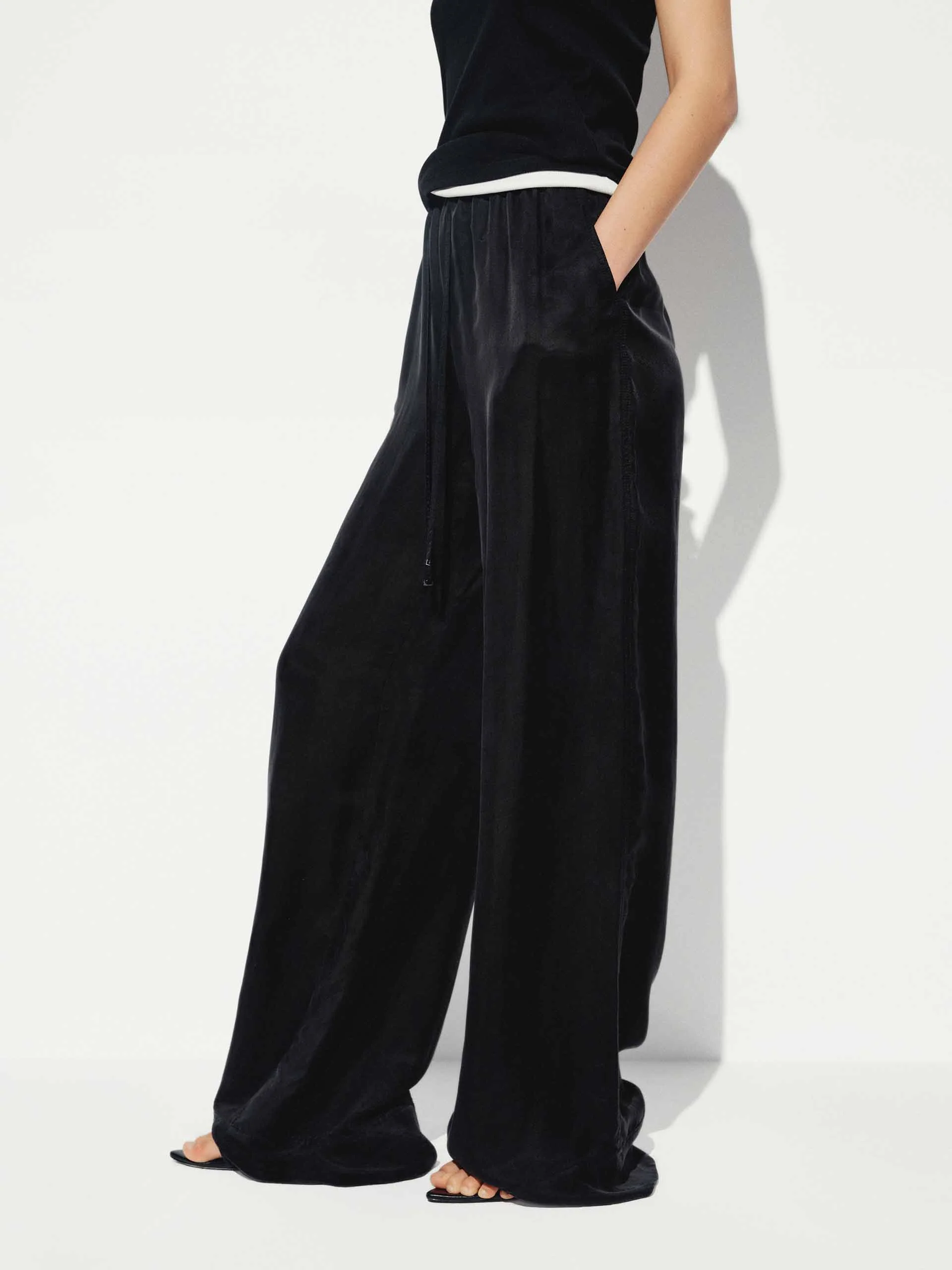 With Drawstring Straight Trousers - Image 3