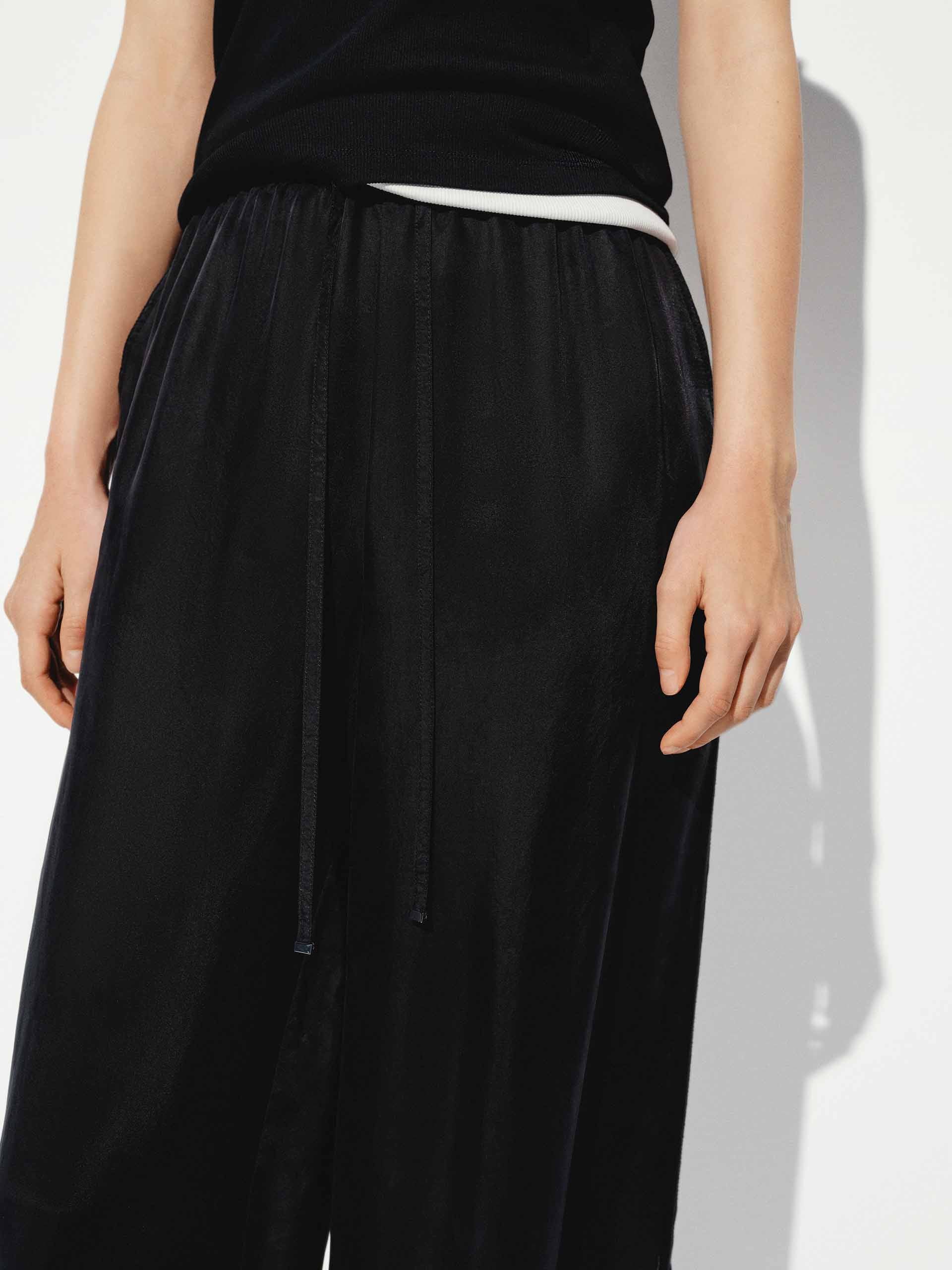 With Drawstring Straight Trousers - Image 8