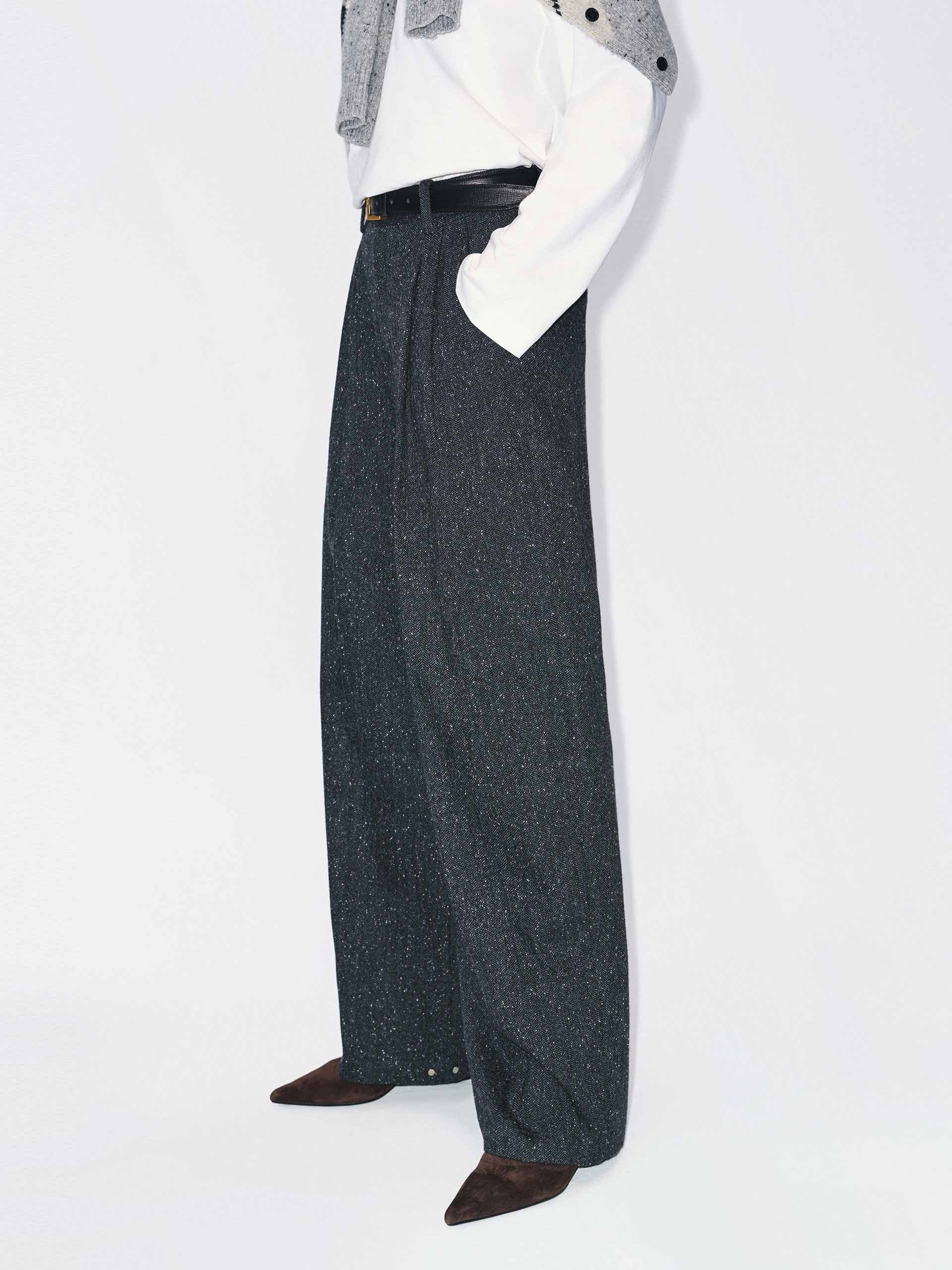 Wool Blend Barrel Pants - Image 3