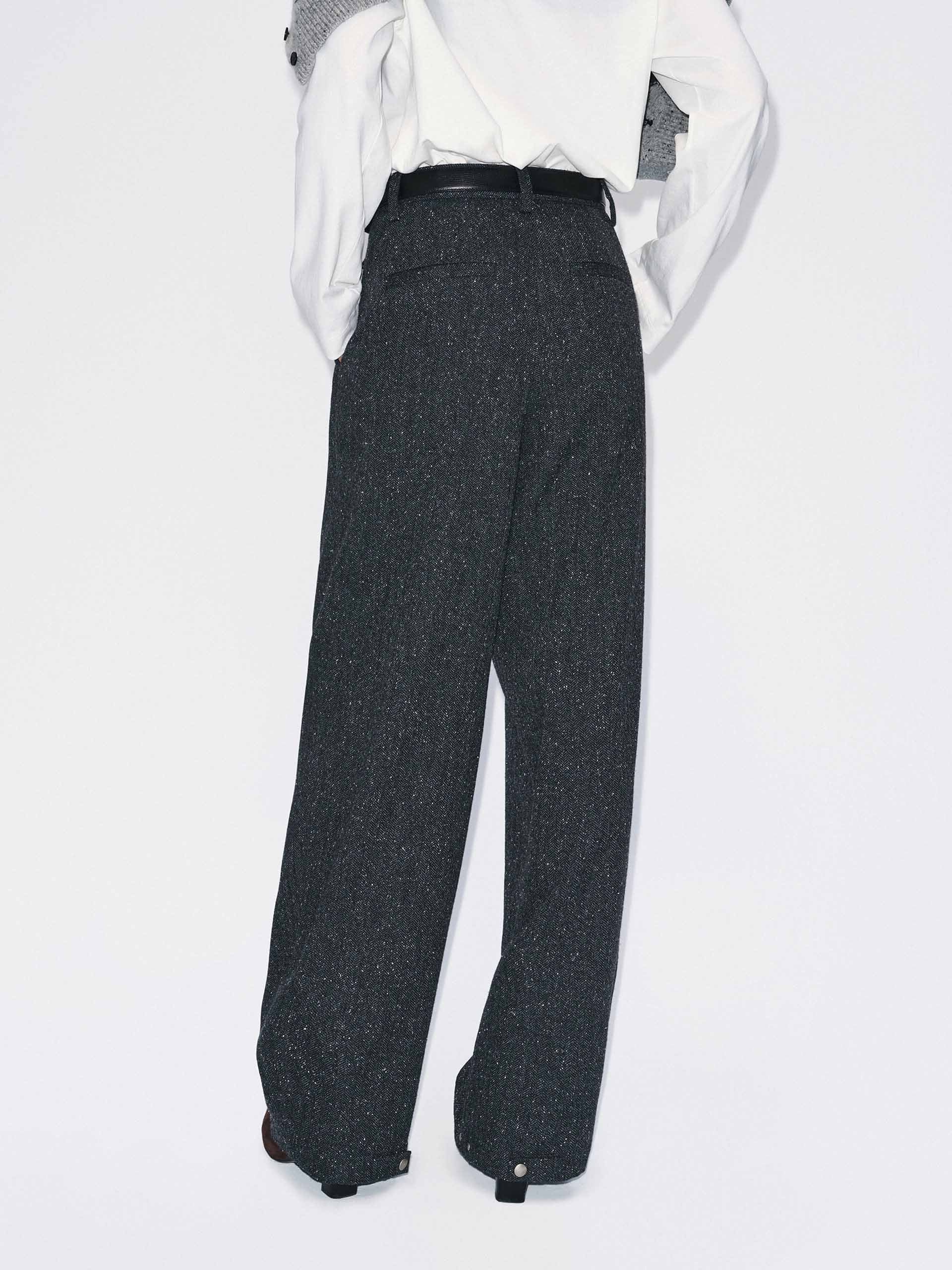 Wool Blend Barrel Pants - Image 6
