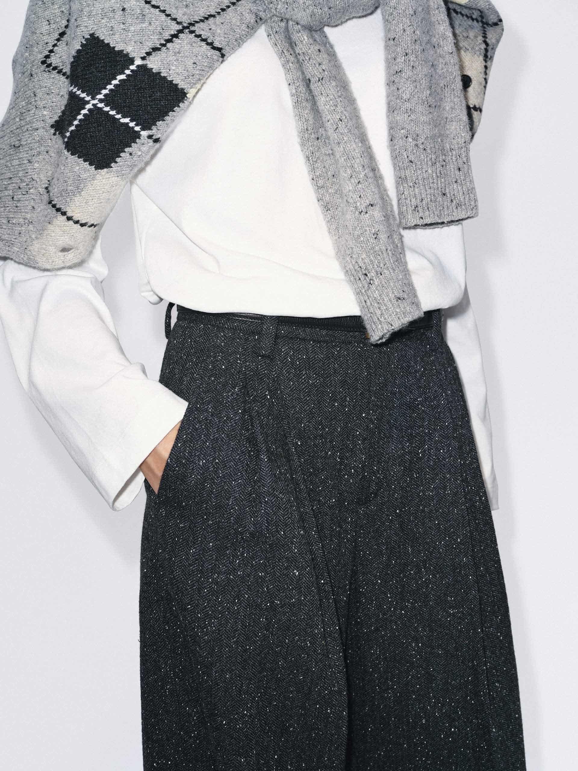 Wool Blend Barrel Pants - Image 7