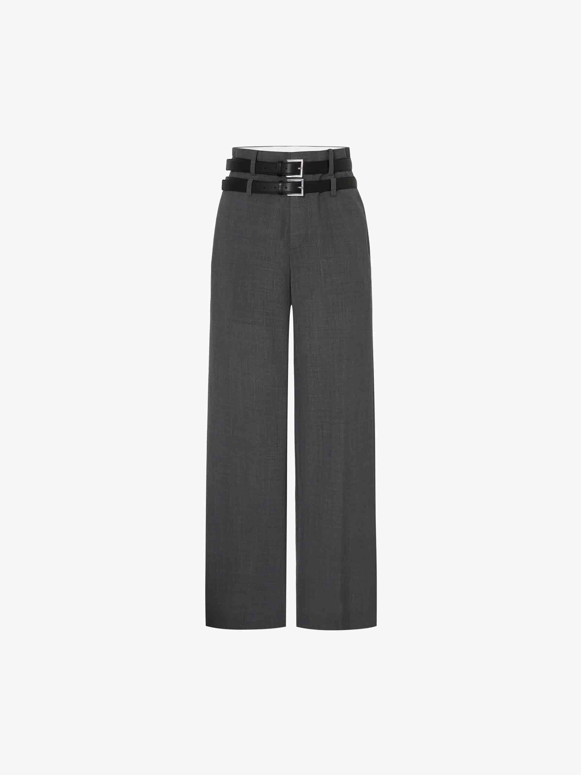 Wool Blend Belt Pants - Image 5