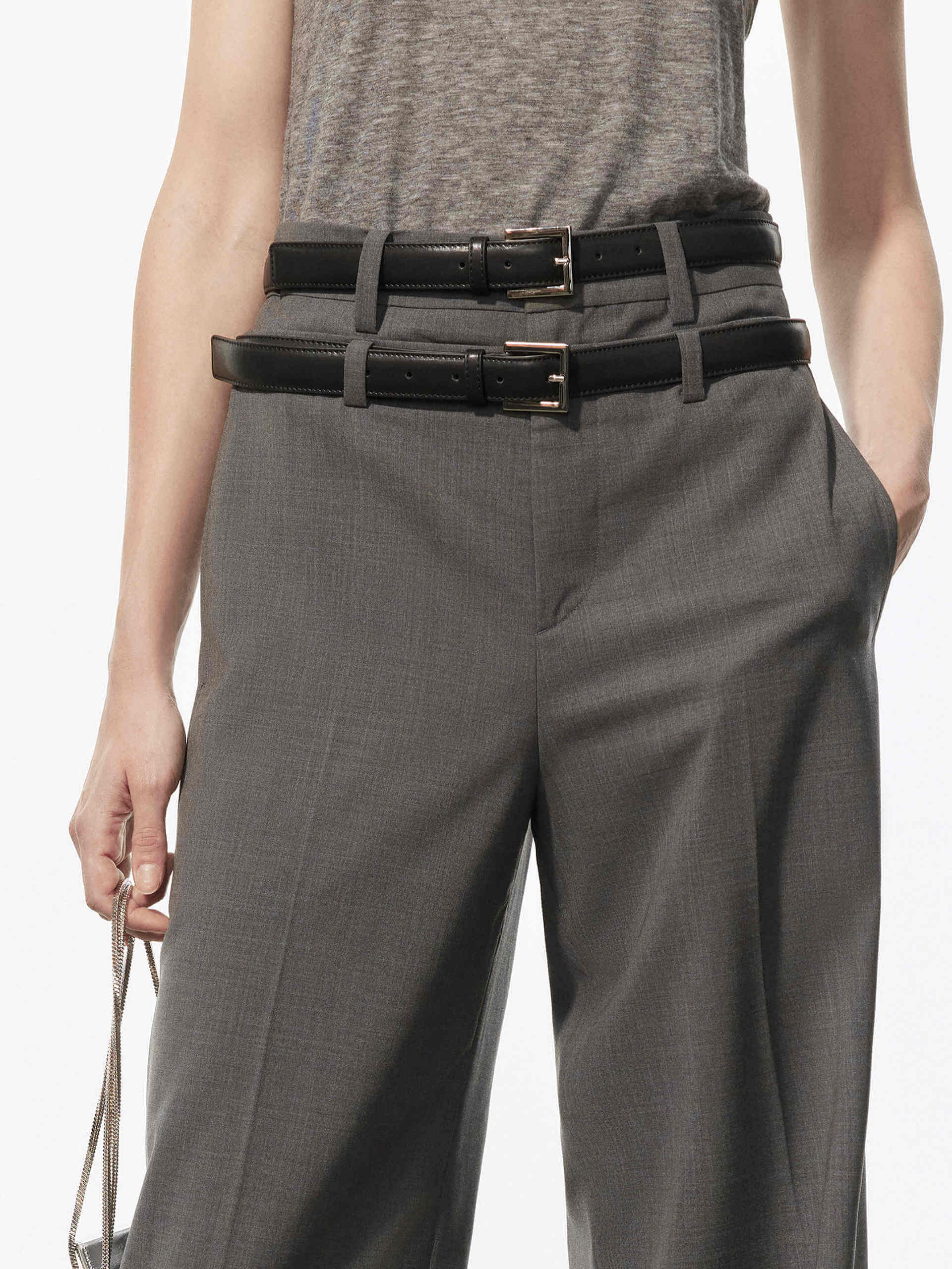 Wool Blend Belt Pants - Image 6