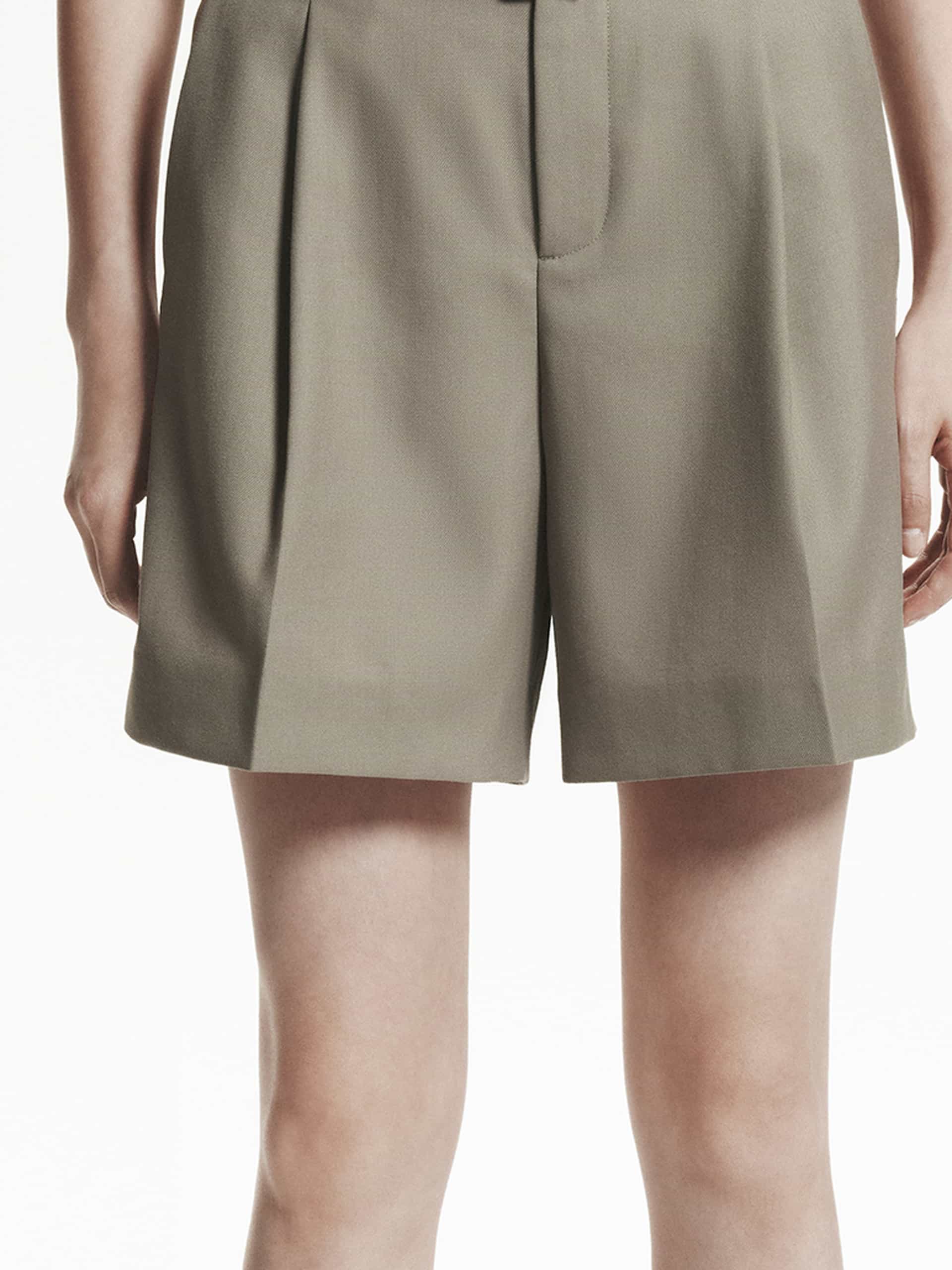 Wool Blend Belt Shorts - Image 3