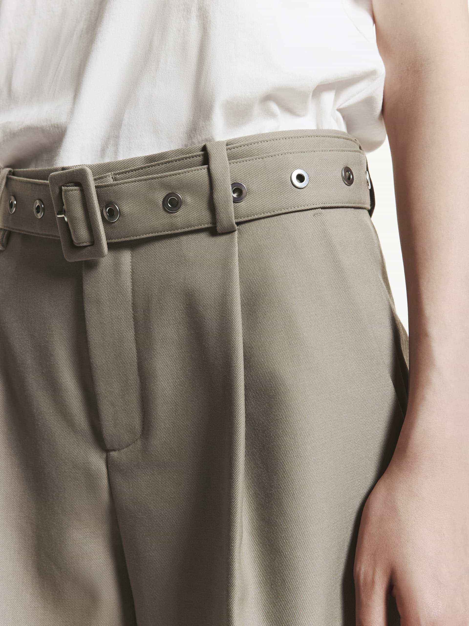 Wool Blend Belt Shorts - Image 7