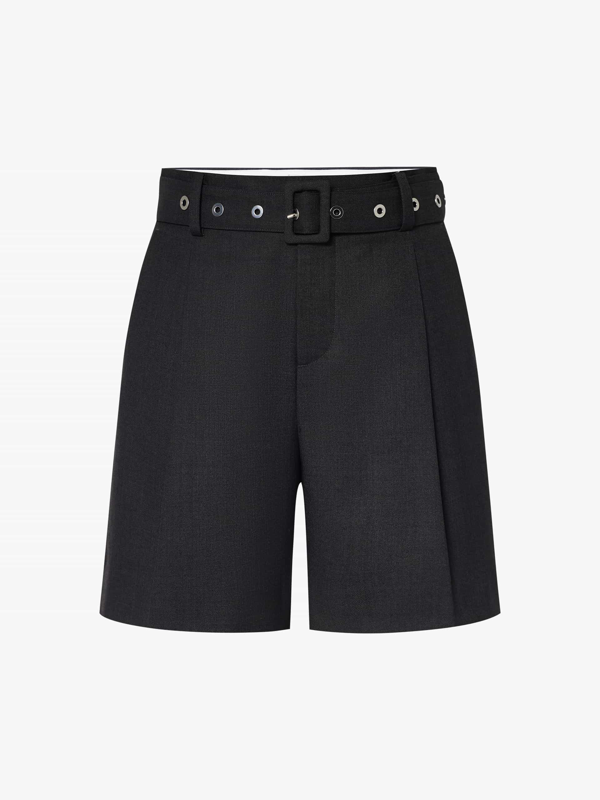 Wool Blend Belt Shorts - Image 8
