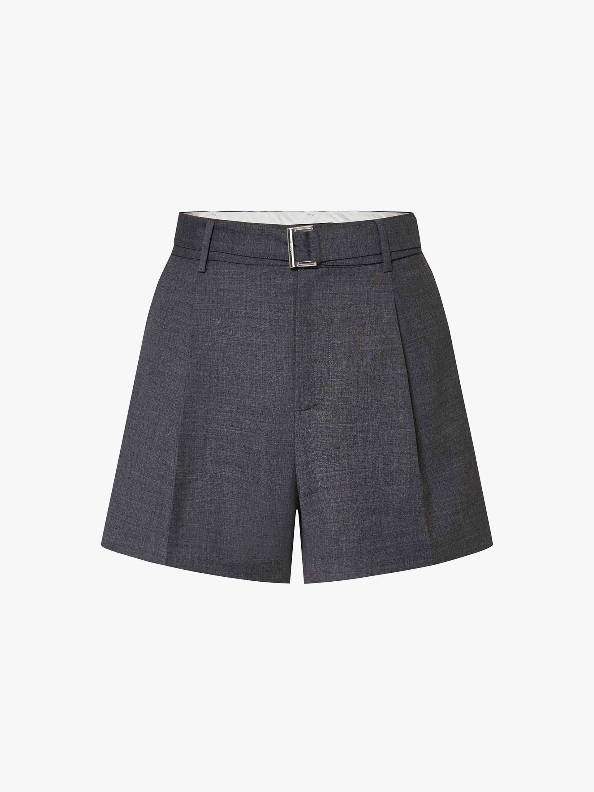 Wool Blend Belted Shorts - Image 5