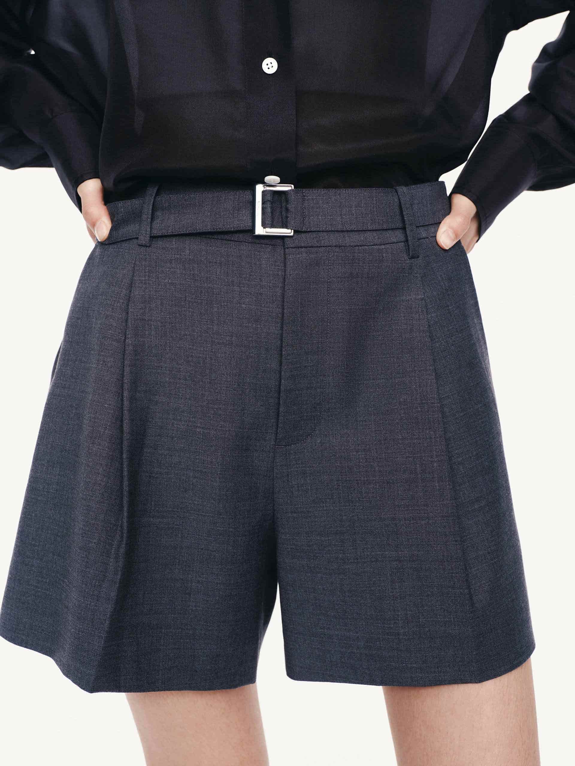 Wool Blend Belted Shorts - Image 7