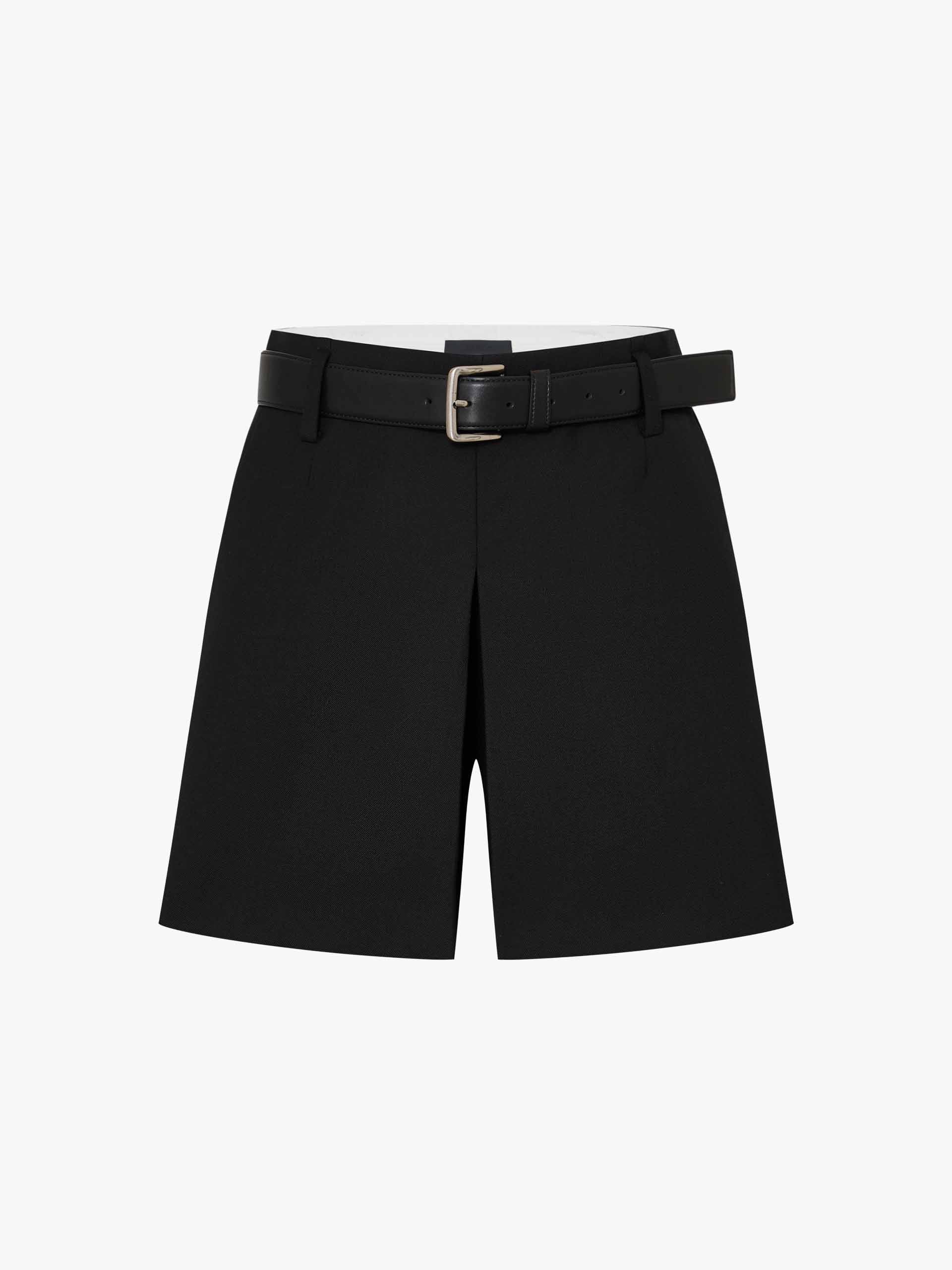 Wool Blend Belted Shorts - Image 13