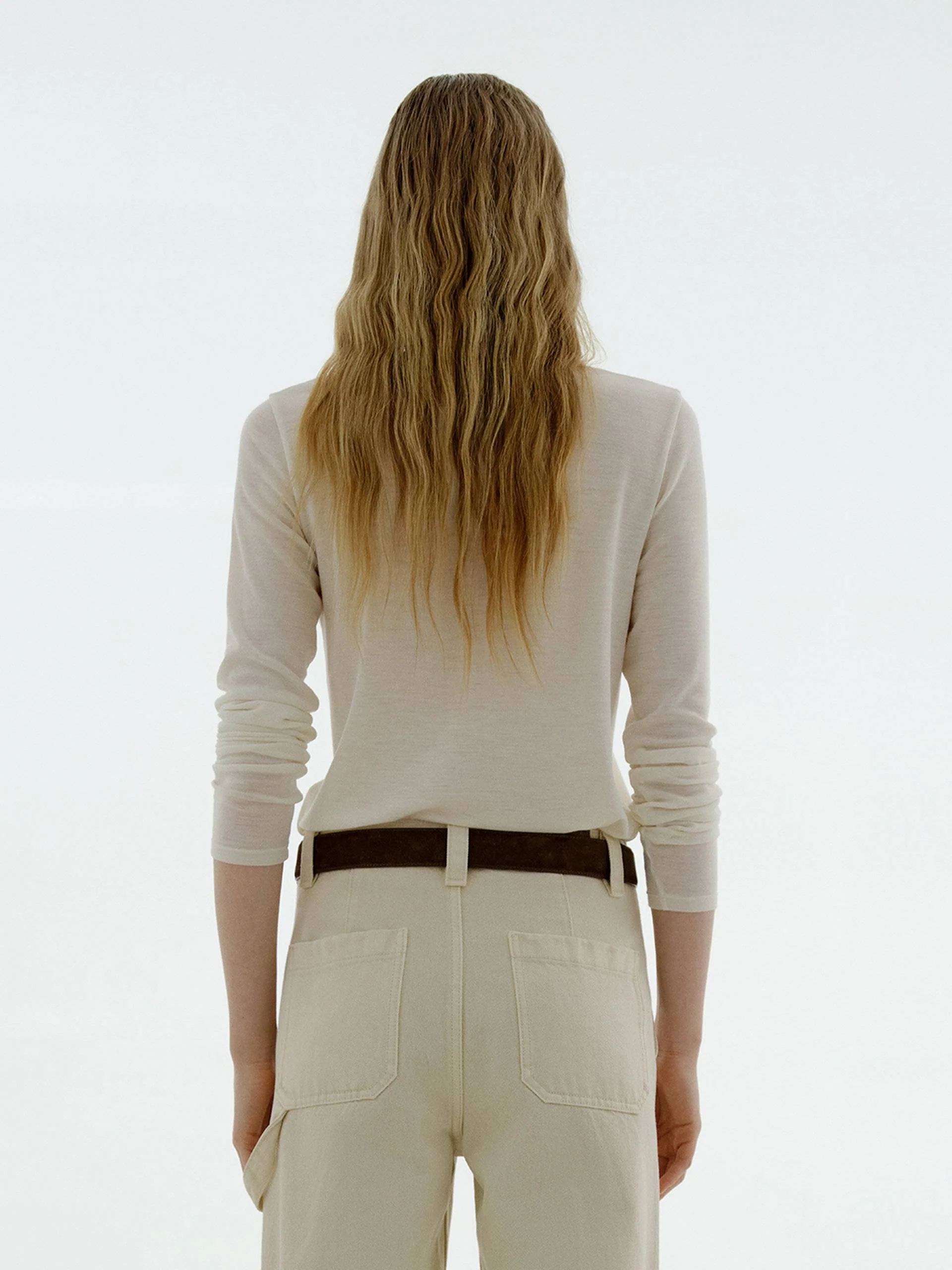 Wool Blend Button Blouse - Image 6