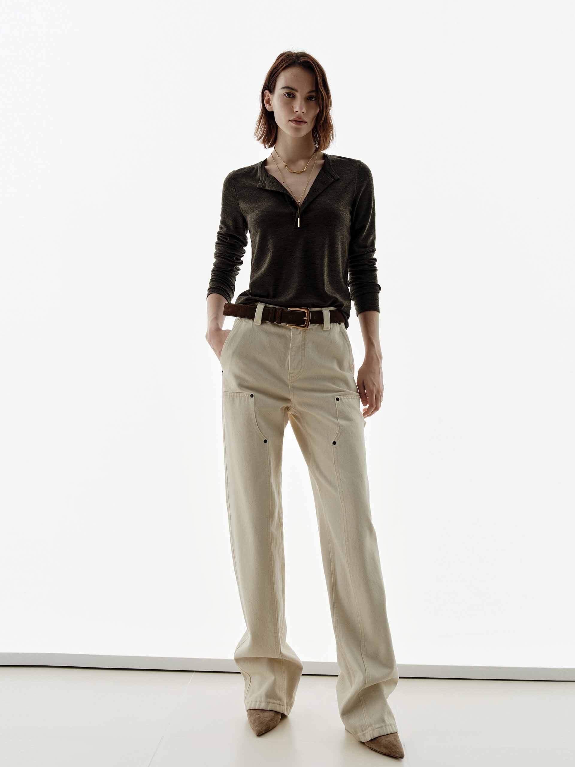 Wool Blend Button Blouse - Image 8