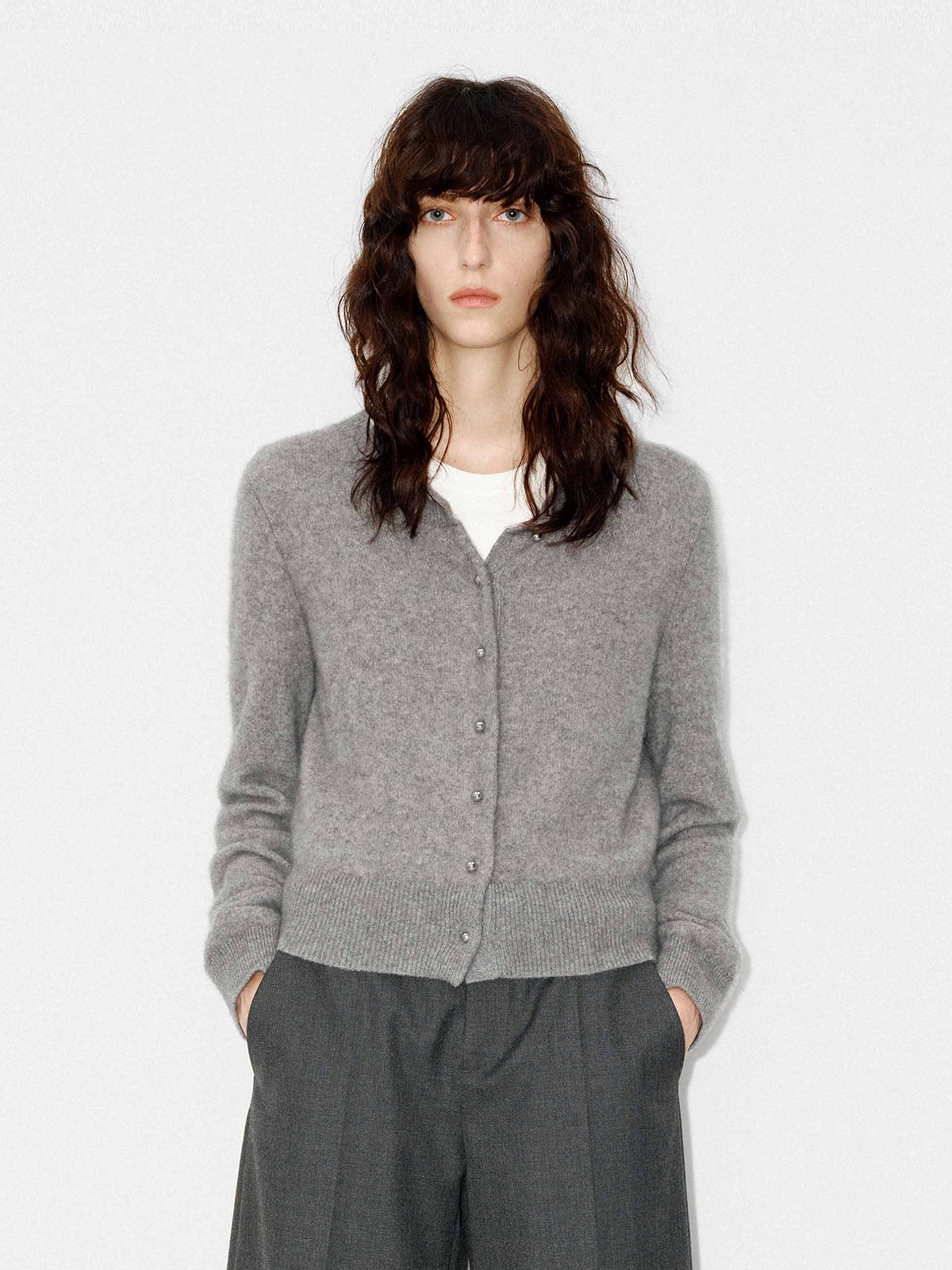 Wool Blend Button Cardigan - Image 10