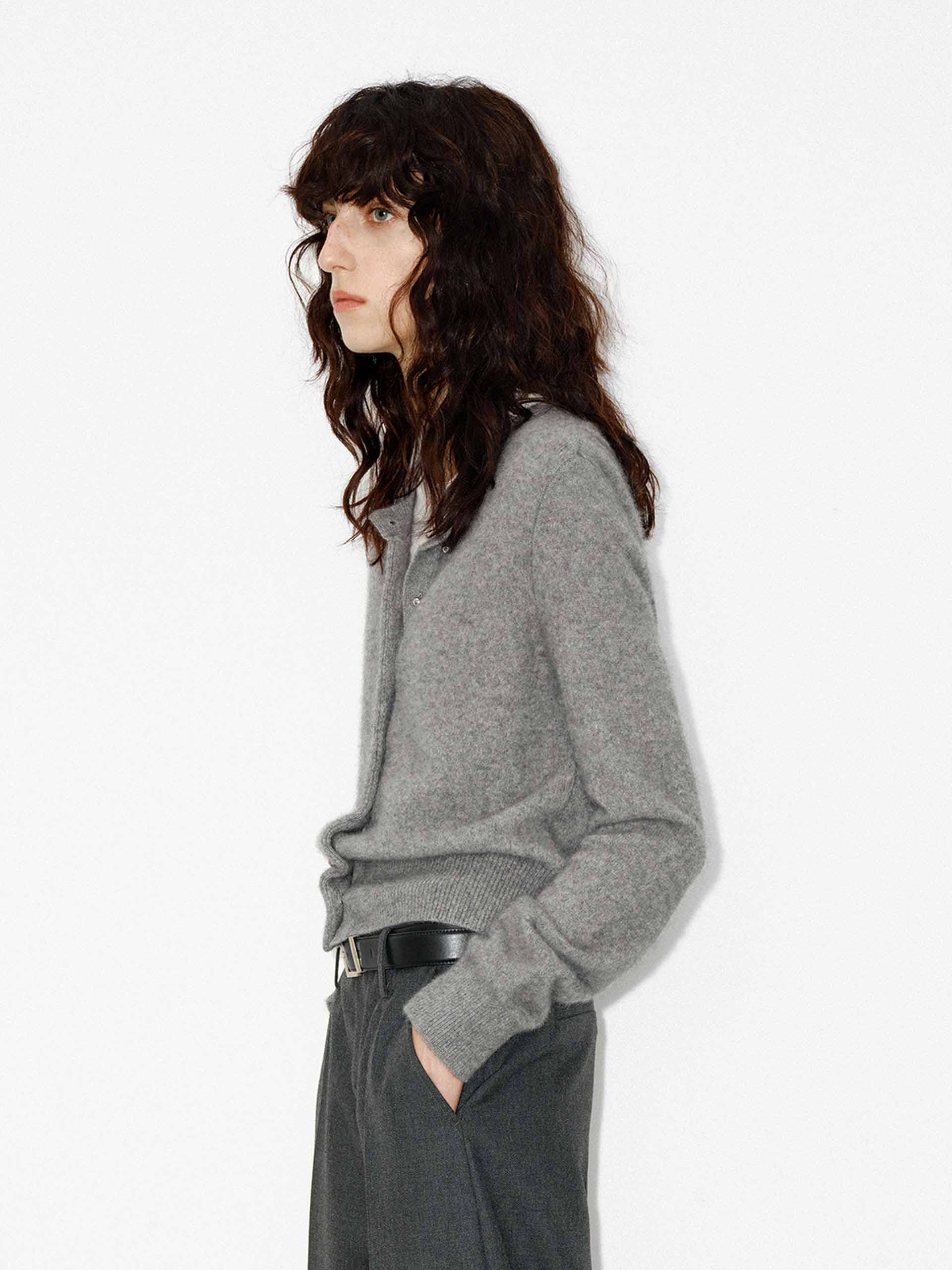 Wool Blend Button Cardigan - Image 11
