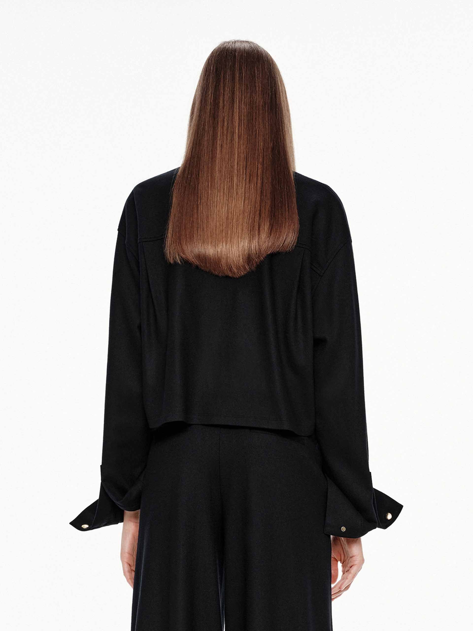 Wool Blend Cropped Jacket - Image 6