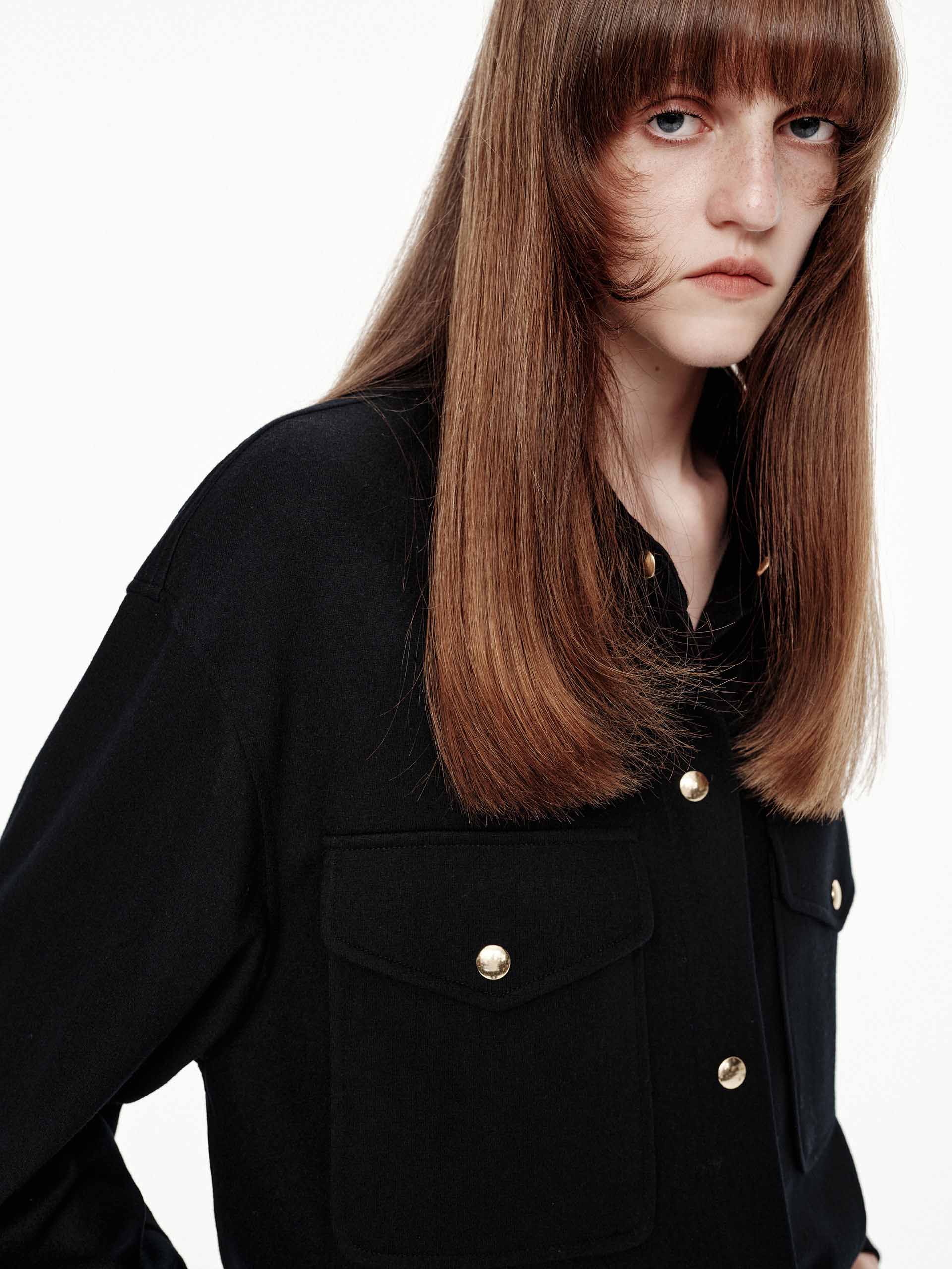 Wool Blend Cropped Jacket - Image 7