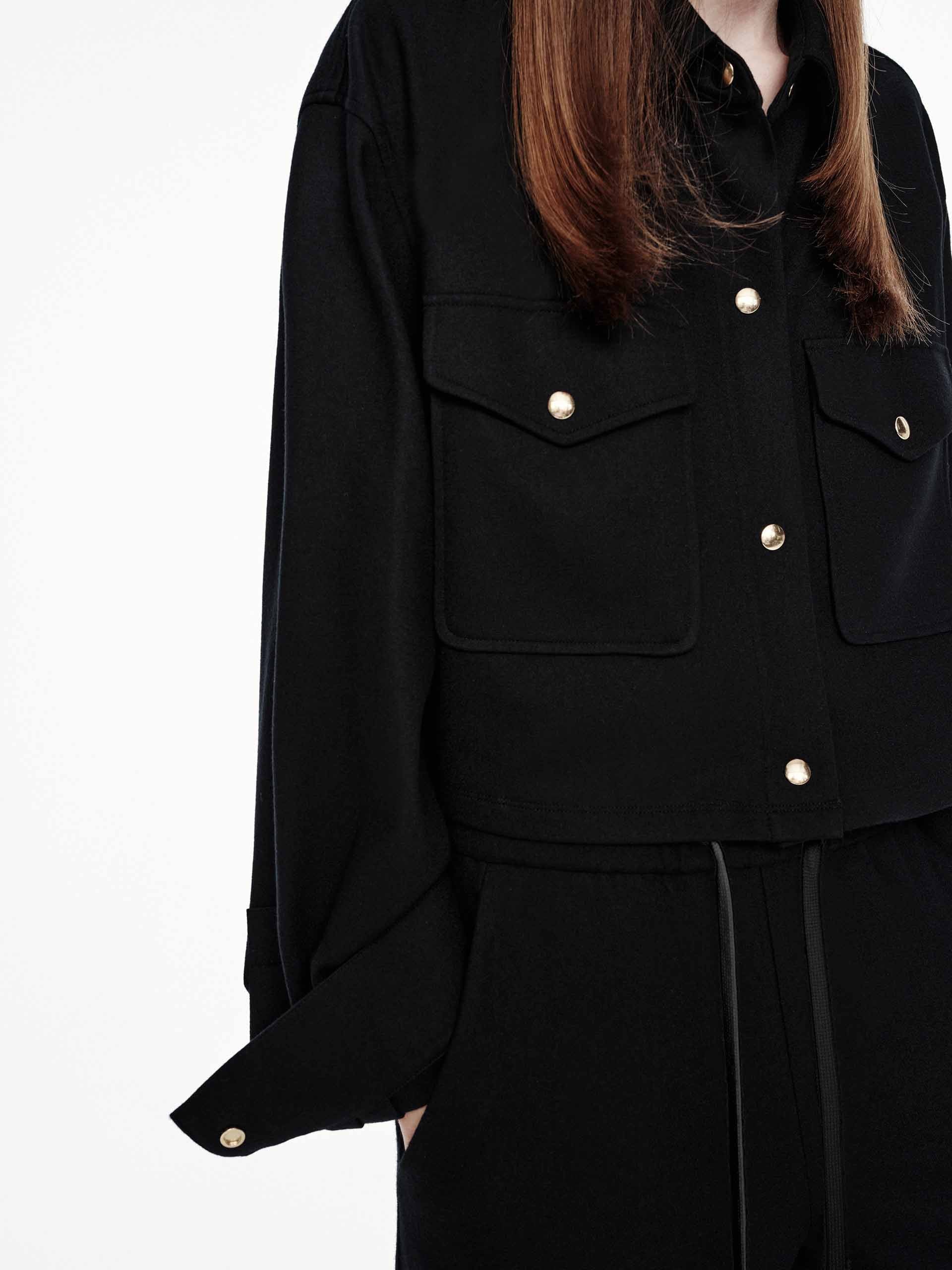 Wool Blend Cropped Jacket - Image 8