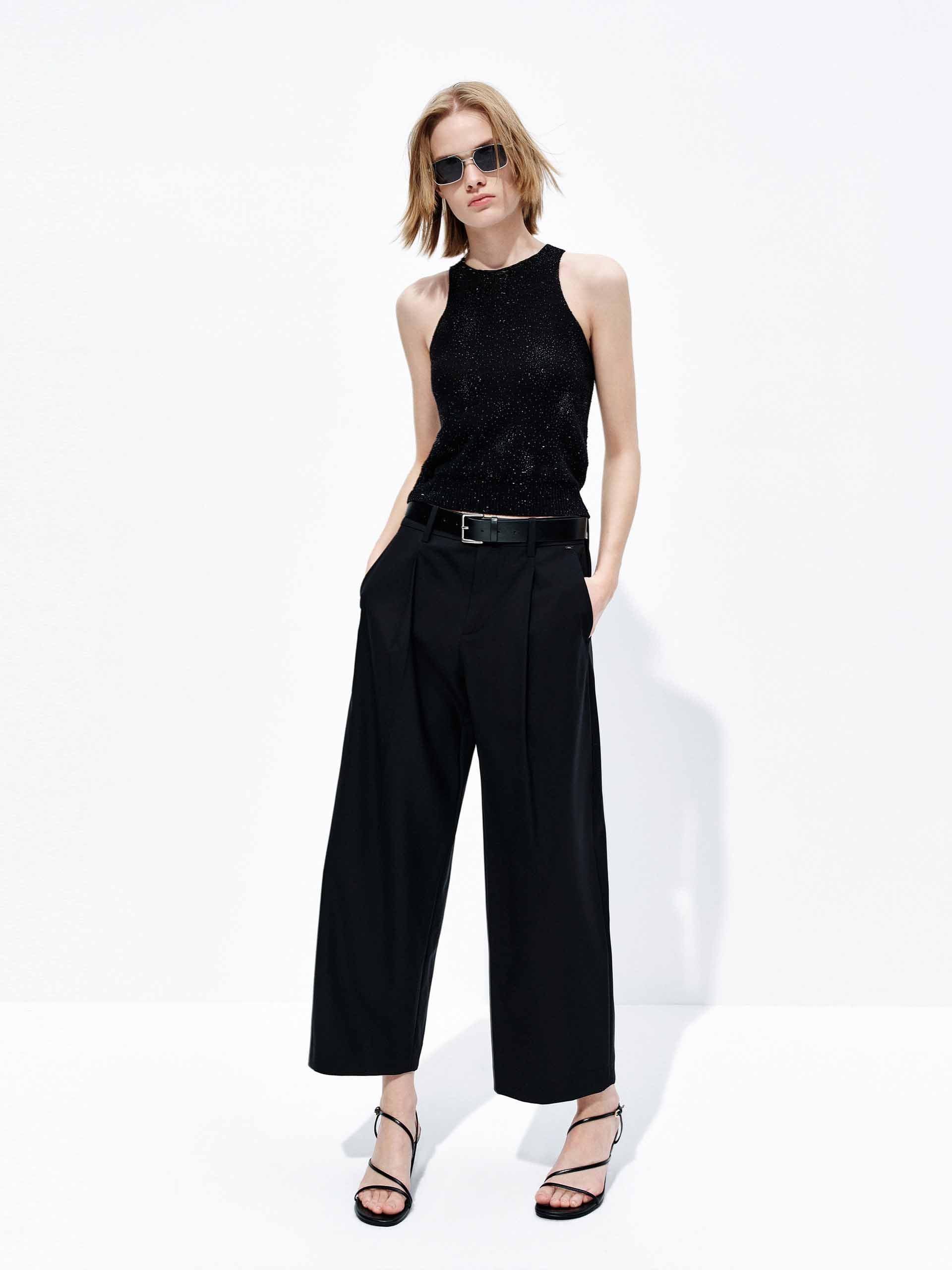 Wool Blend Cropped Pants - Image 2