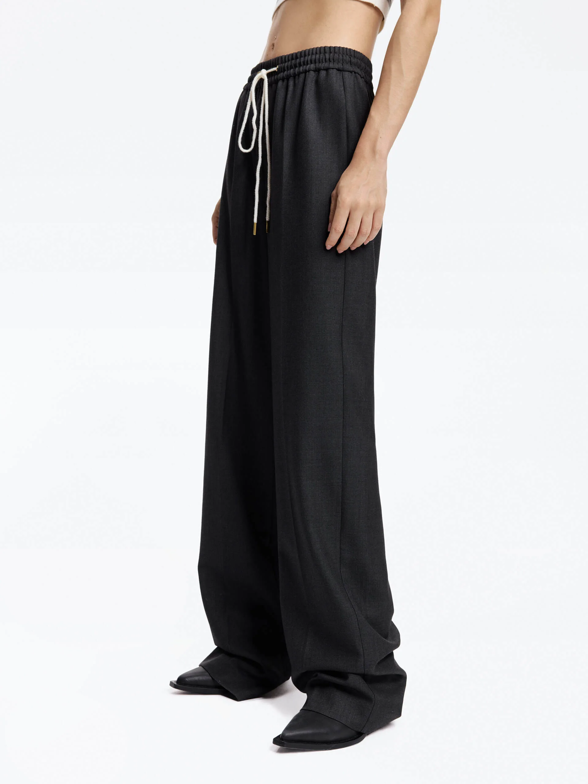 Wool Blend Drawstring Pants - Image 6